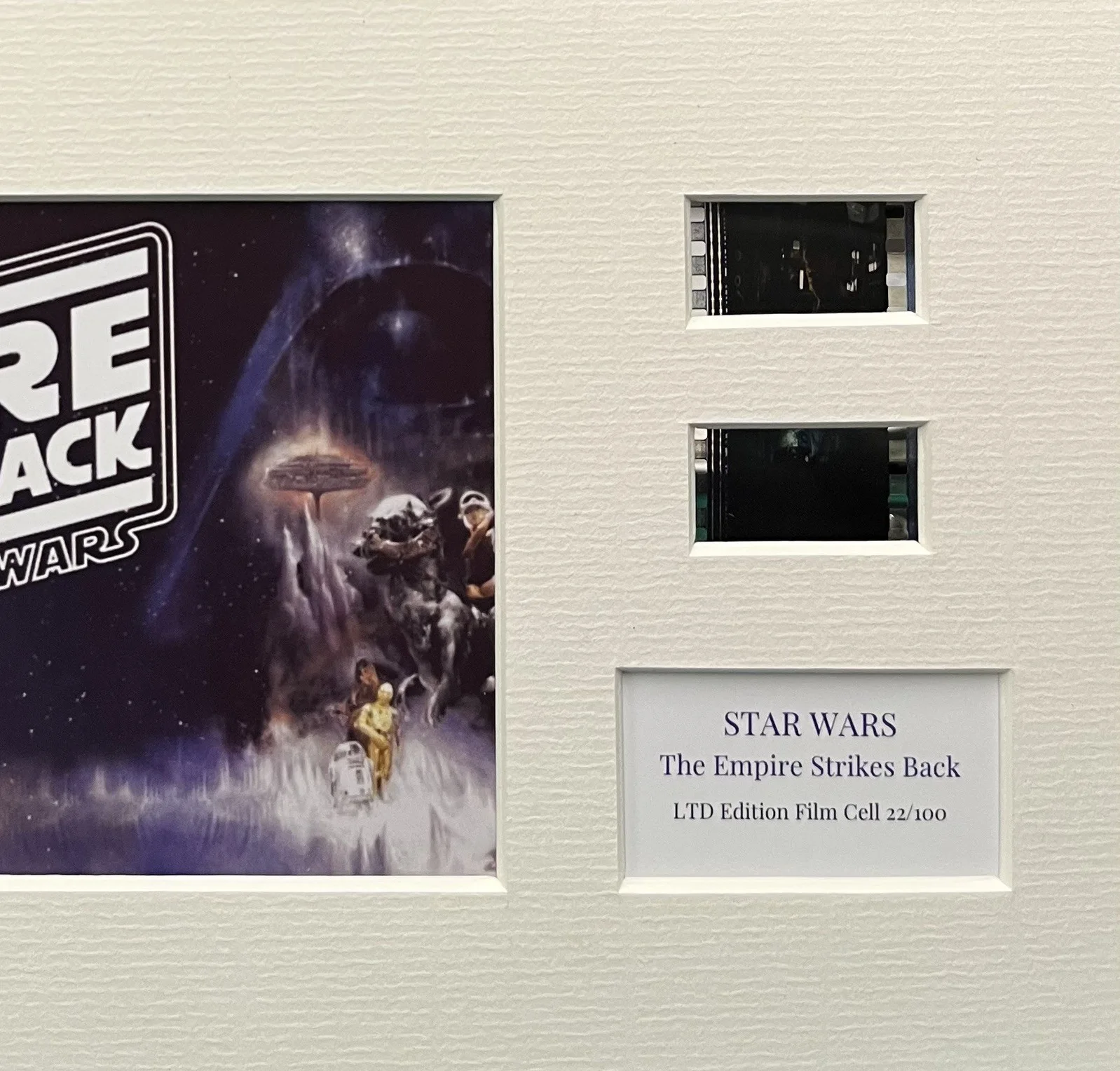 STAR WARS. THE EMPIRE STRIKES BACK. 35mm Film Cell Mounted Display, изображение 2