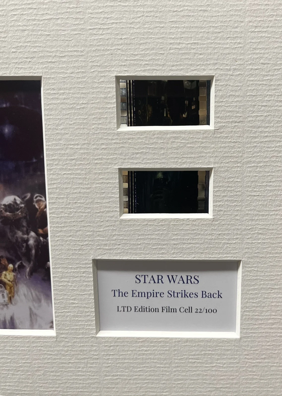 STAR WARS. THE EMPIRE STRIKES BACK. 35mm Film Cell Mounted Display, изображение 3