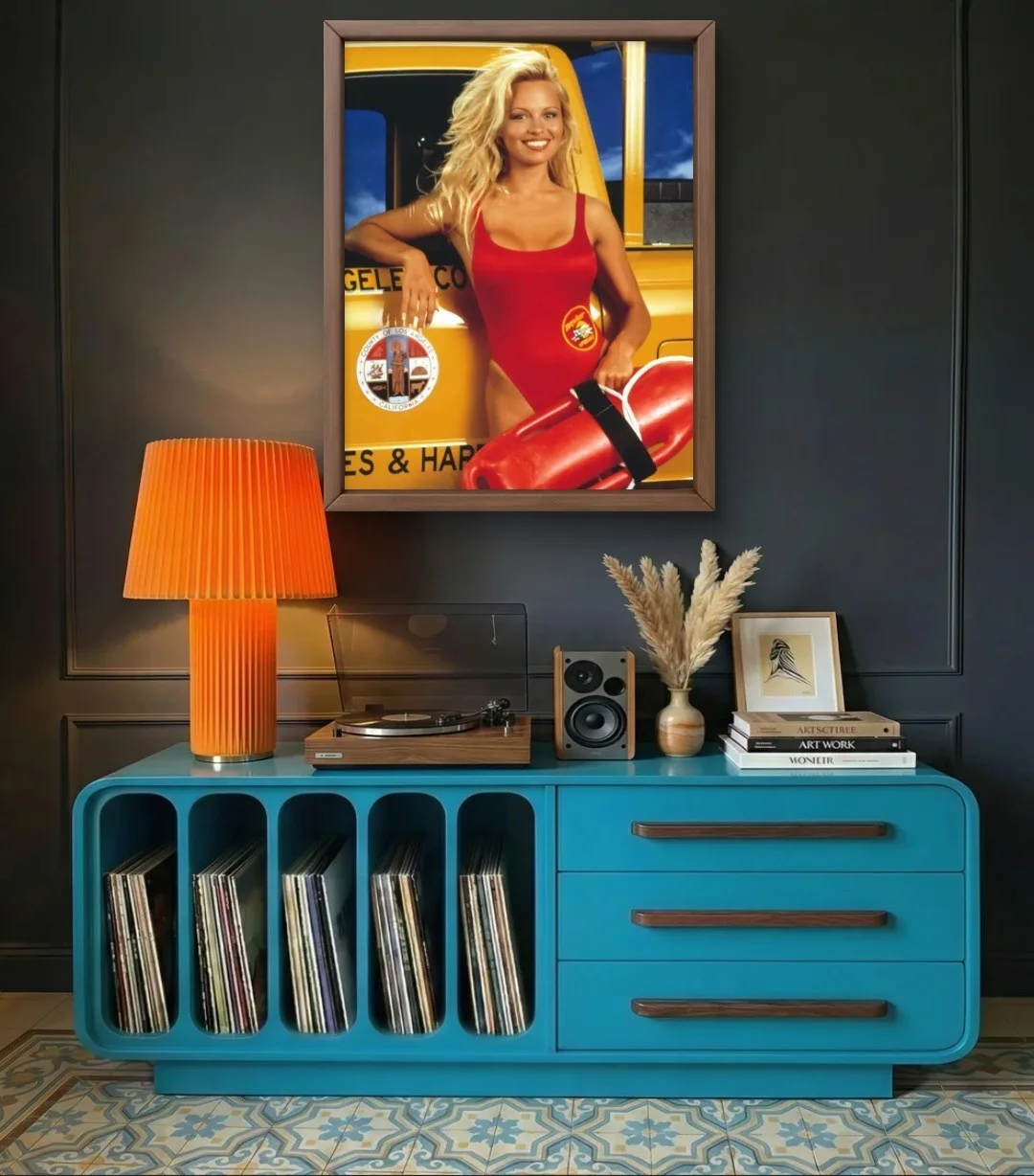 Frame Vintage Pamela Anderson sexy Baywatch 8x10, изображение 2