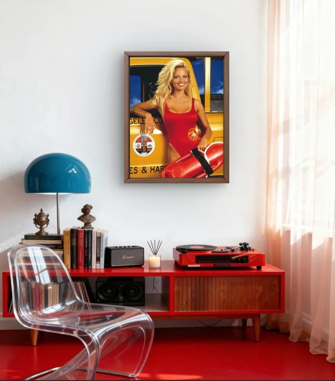 Frame Vintage Pamela Anderson sexy Baywatch 8x10, изображение 4
