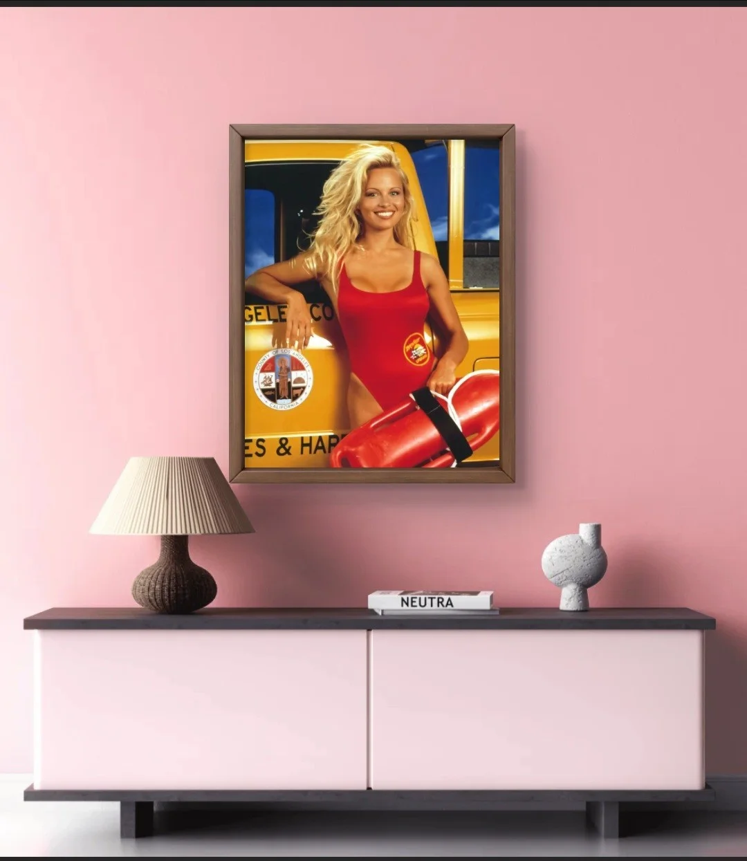 Frame Vintage Pamela Anderson sexy Baywatch 8x10, изображение 5