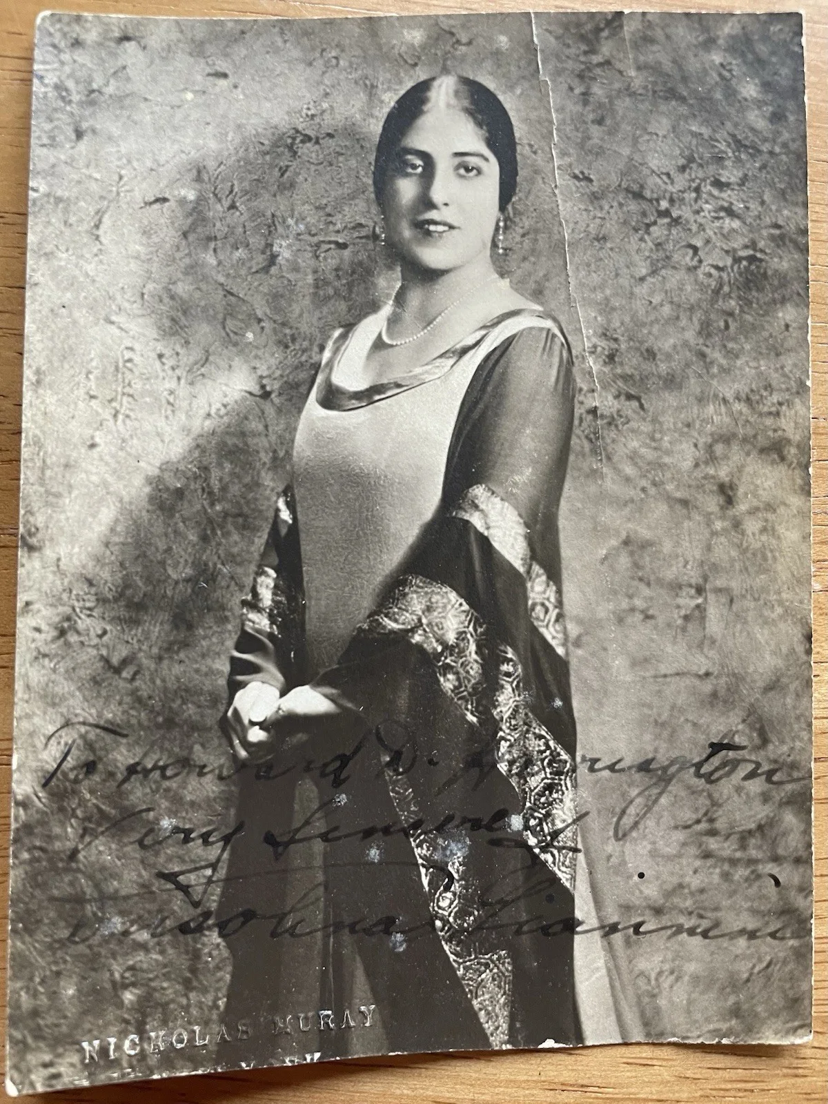Italian Soprano Dusolina Giannini Autograph Photo To Symphony Manager, image 2