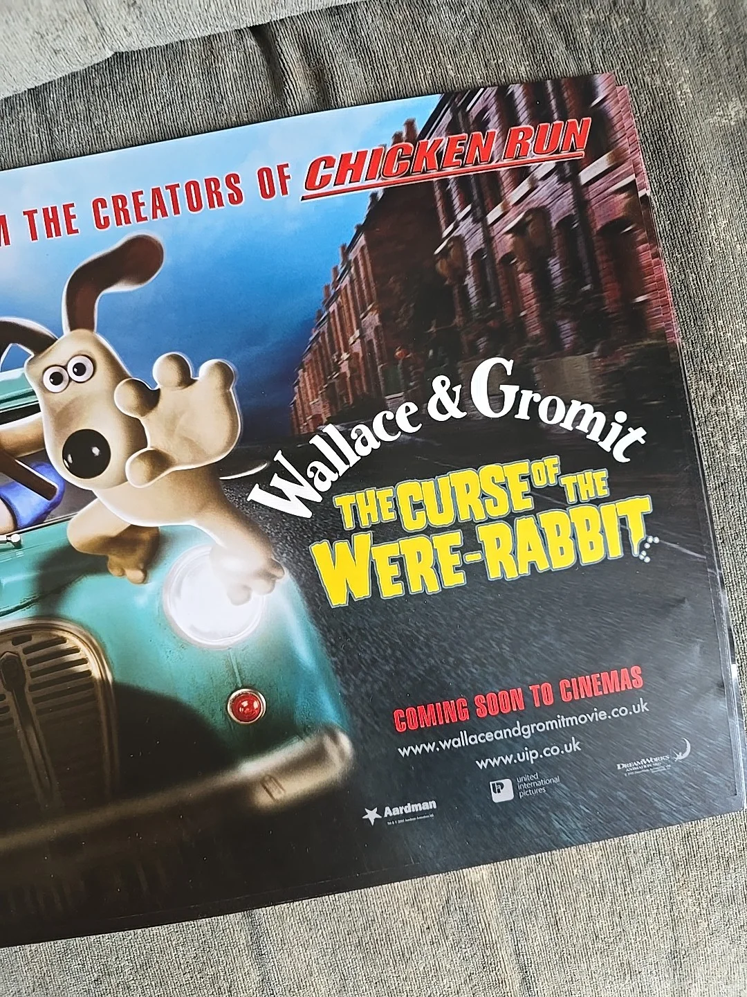 RARE Wallace & Gromit Curse of Were-Rabbit 2005 Original Mini Quad Cinema Poster, изображение 3