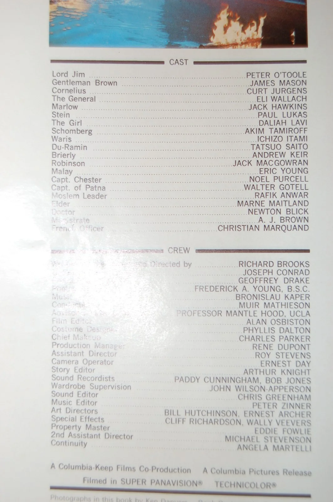 1964 LORD JIM PRODUCTION BOOK - RICHARD BROOKS - PETER O'TOOLE - RARE, изображение 4