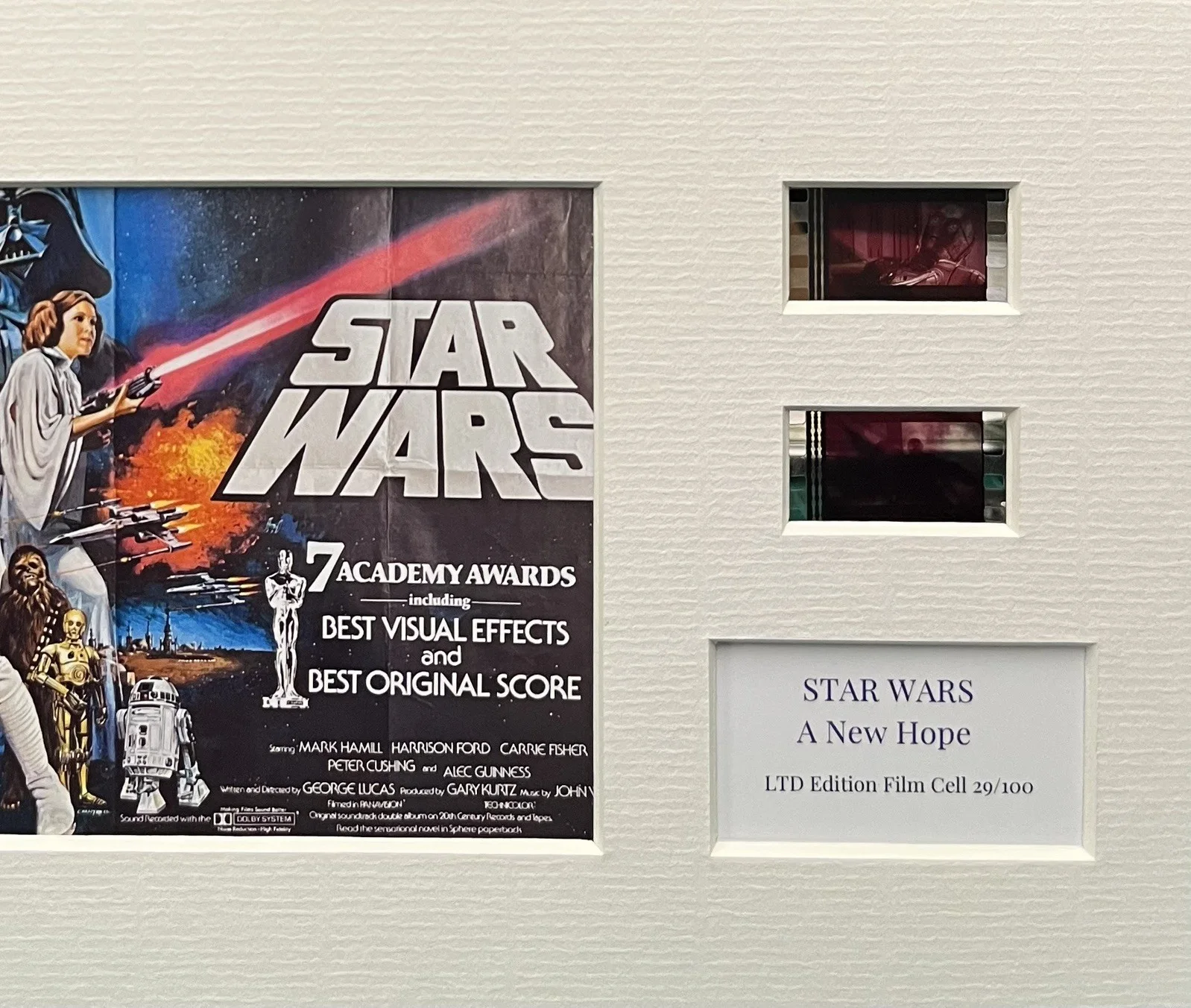 STAR WARS. EPISODE IV. A New Hope. 35mm Film Cell Mounted Display, image 2