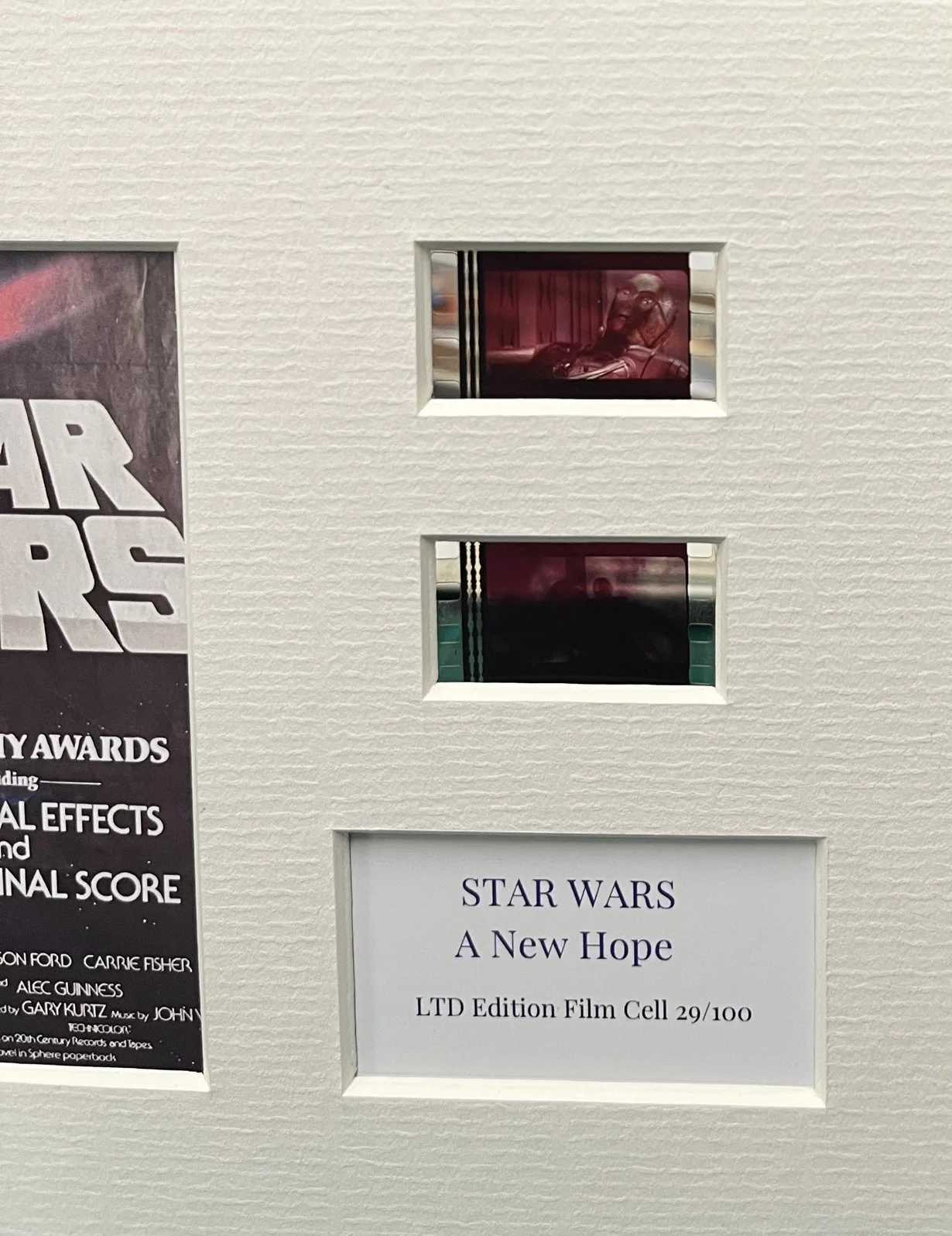STAR WARS. EPISODE IV. A New Hope. 35mm Film Cell Mounted Display, image 3