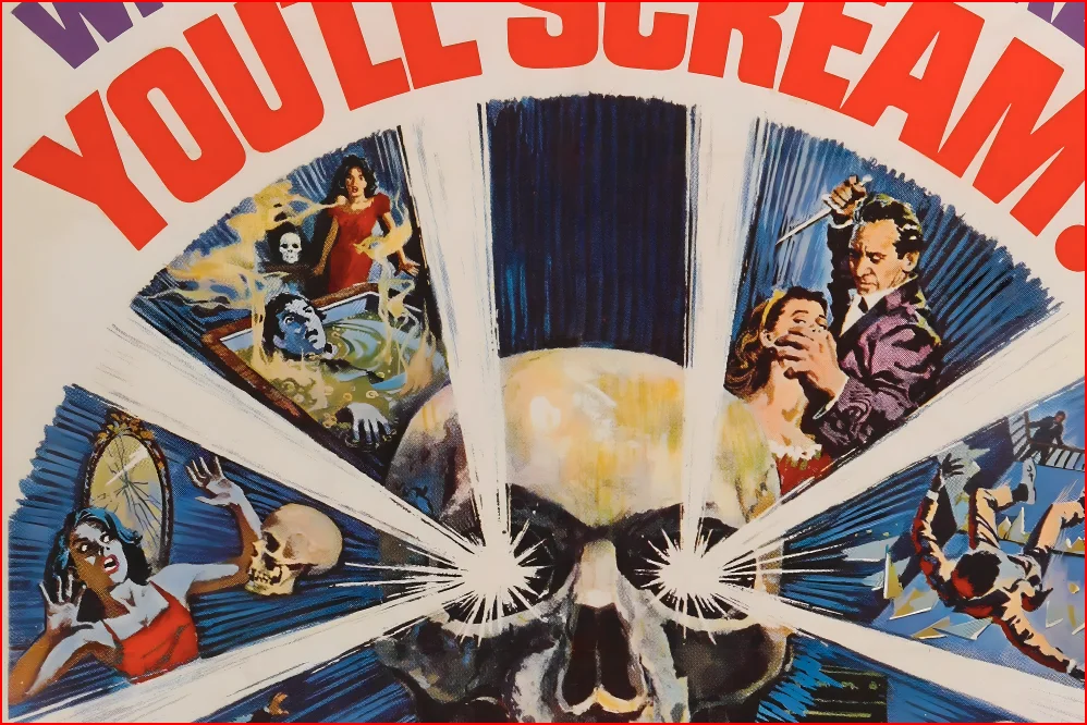 The Skull 1965 Christopher Lee Peter Cushing - Restored 27.2" x 41" US One Sheet, image 3