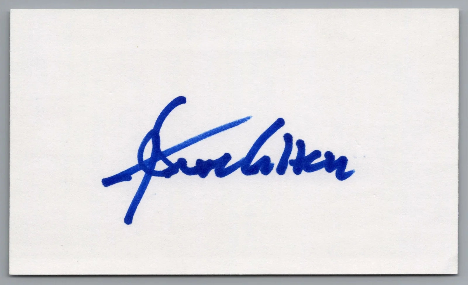 Steve Allen — Steve Allen Signed 3x5 Index Card The Tonight Show Autographed