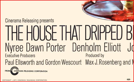 The House That Dripped Blood 1971 Amicus - Restored 27.2" x 41" US One Sheet, изображение 3