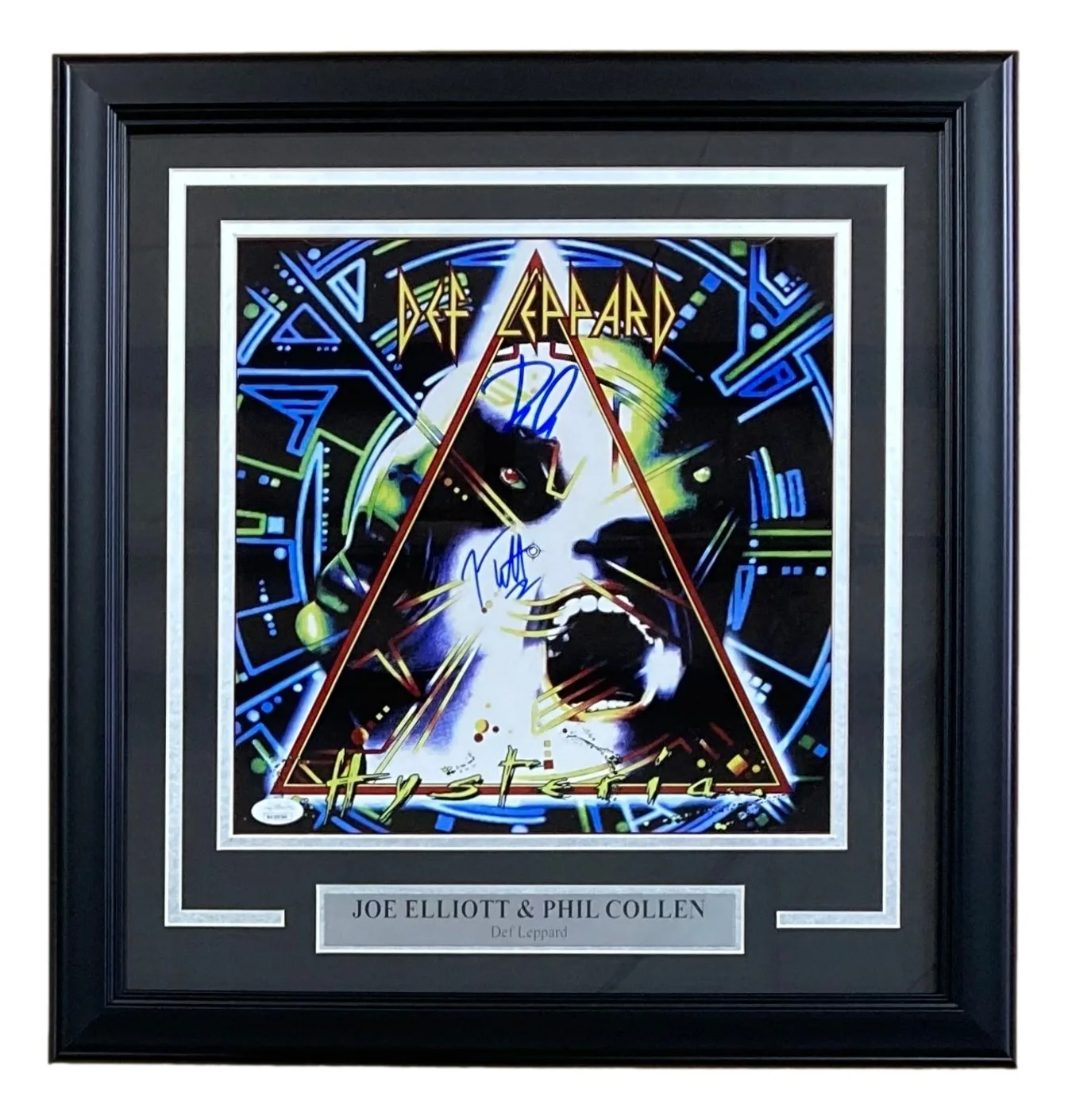 Joe Elliott — Joe Elliott Phil Collen Signed Framed 12x12 Def Leppard Photo JSA ITP
