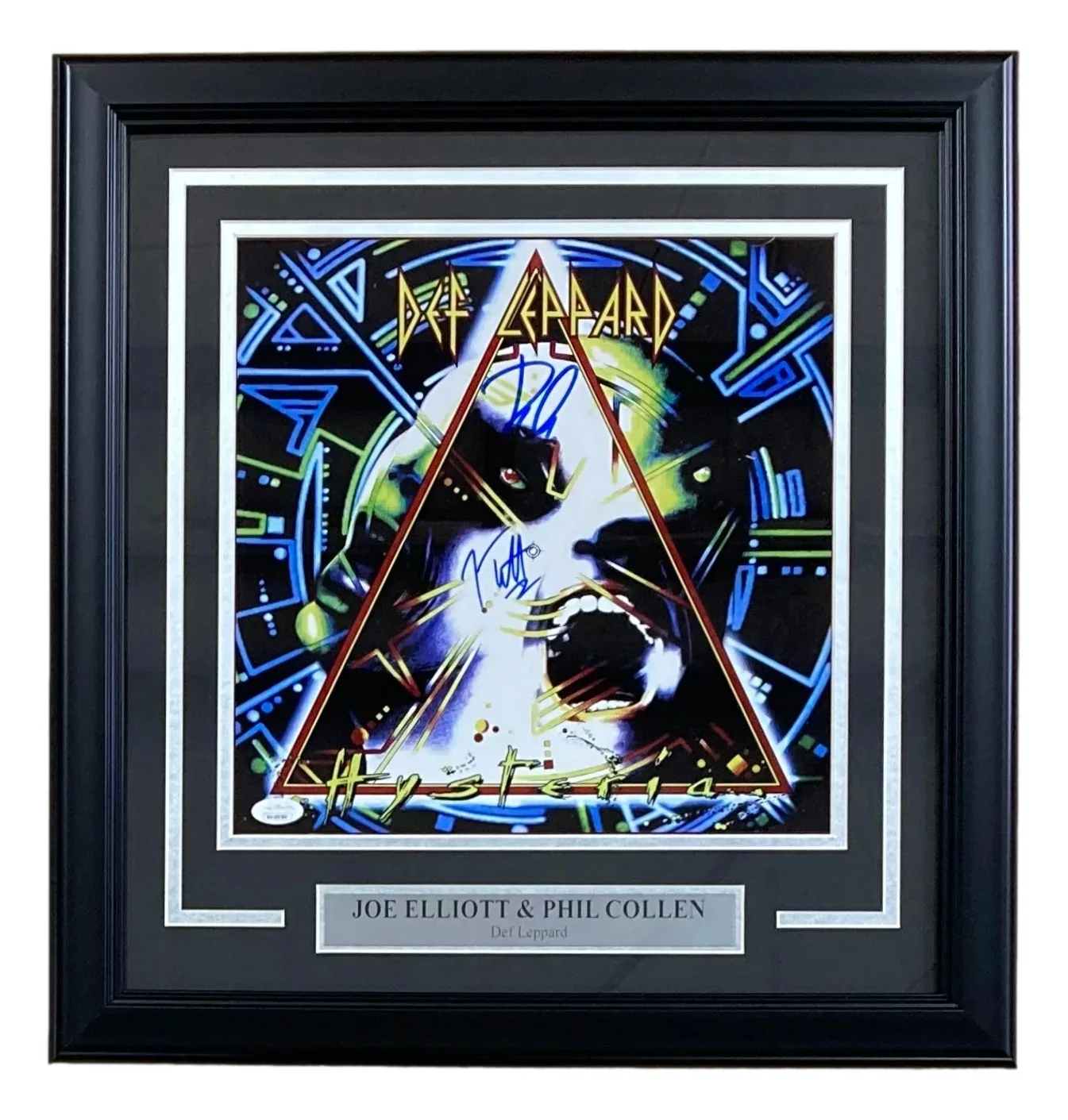 Joe Elliott — Joe Elliott Phil Collen Signed Framed 12x12 Def Leppard Photo JSA ITP, изображение 5