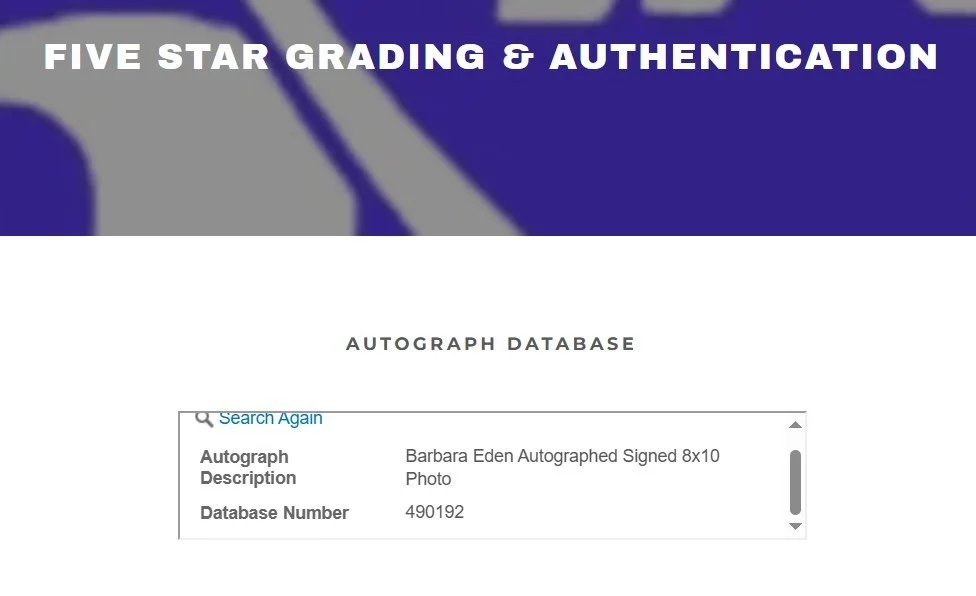 Barbara Eden — BARBARA EDEN Signed Auto I Dream of Jeannie 8x10 Photo Pink Smoke FIVESTAR, изображение 4