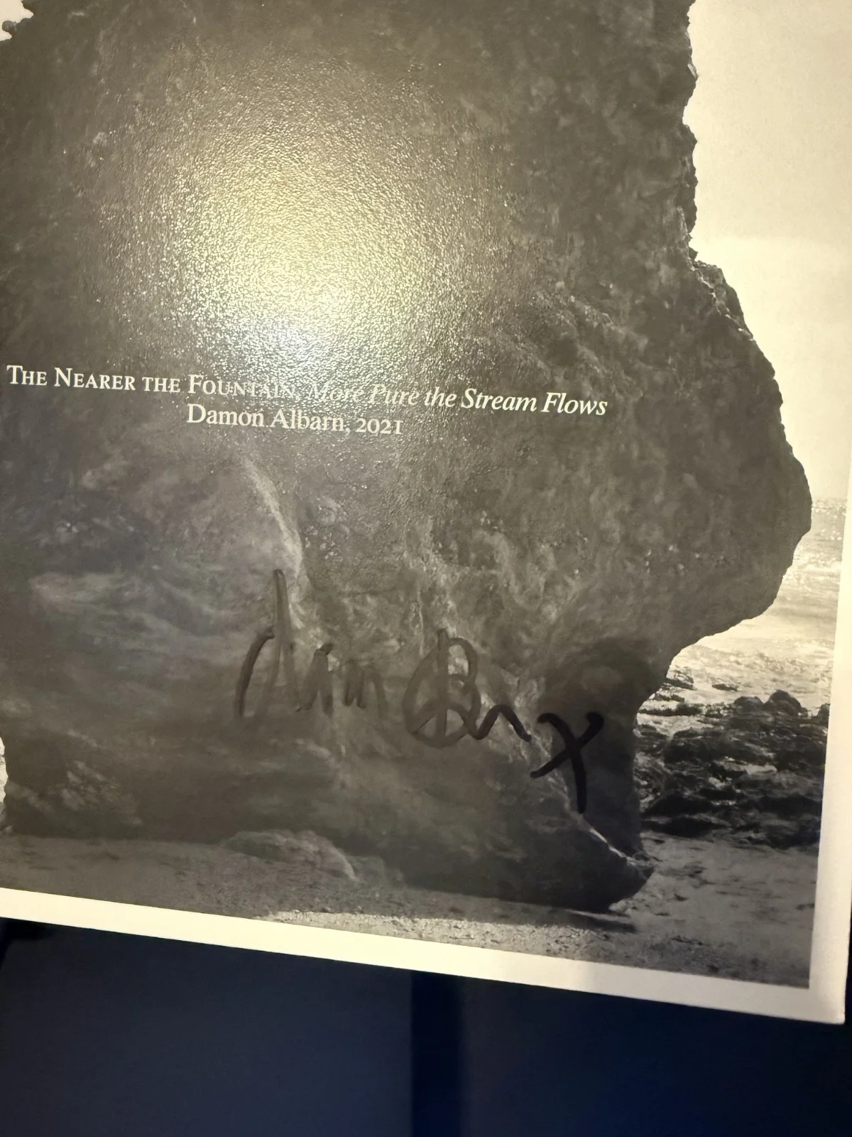Damon Albarn signed The Nearer the Fountain... 12" lp album, изображение 2