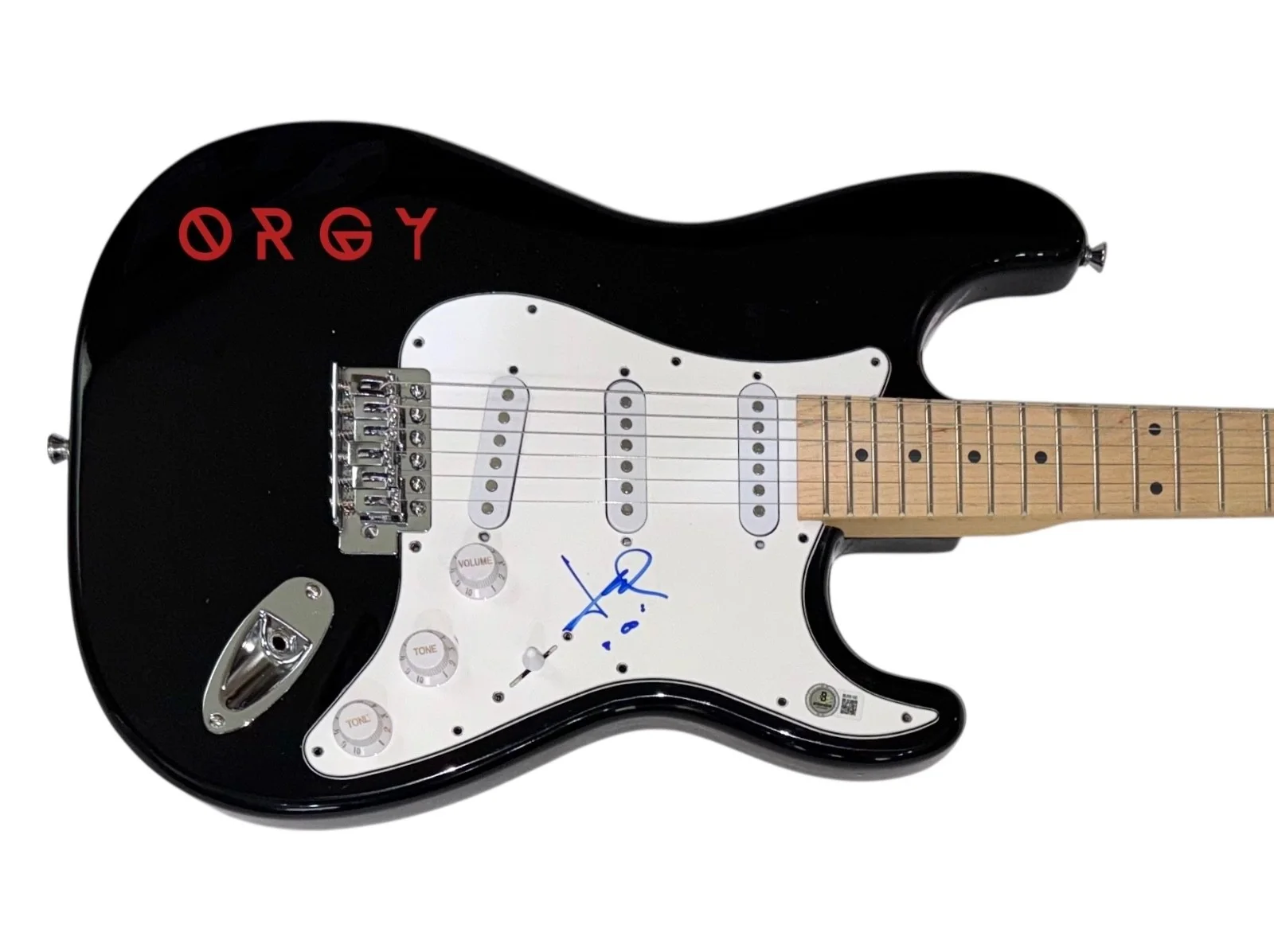 Orgy Jay Gordon Signed Autograph Electric Guitar Band Singer Blue Monday BAS COA, изображение 2