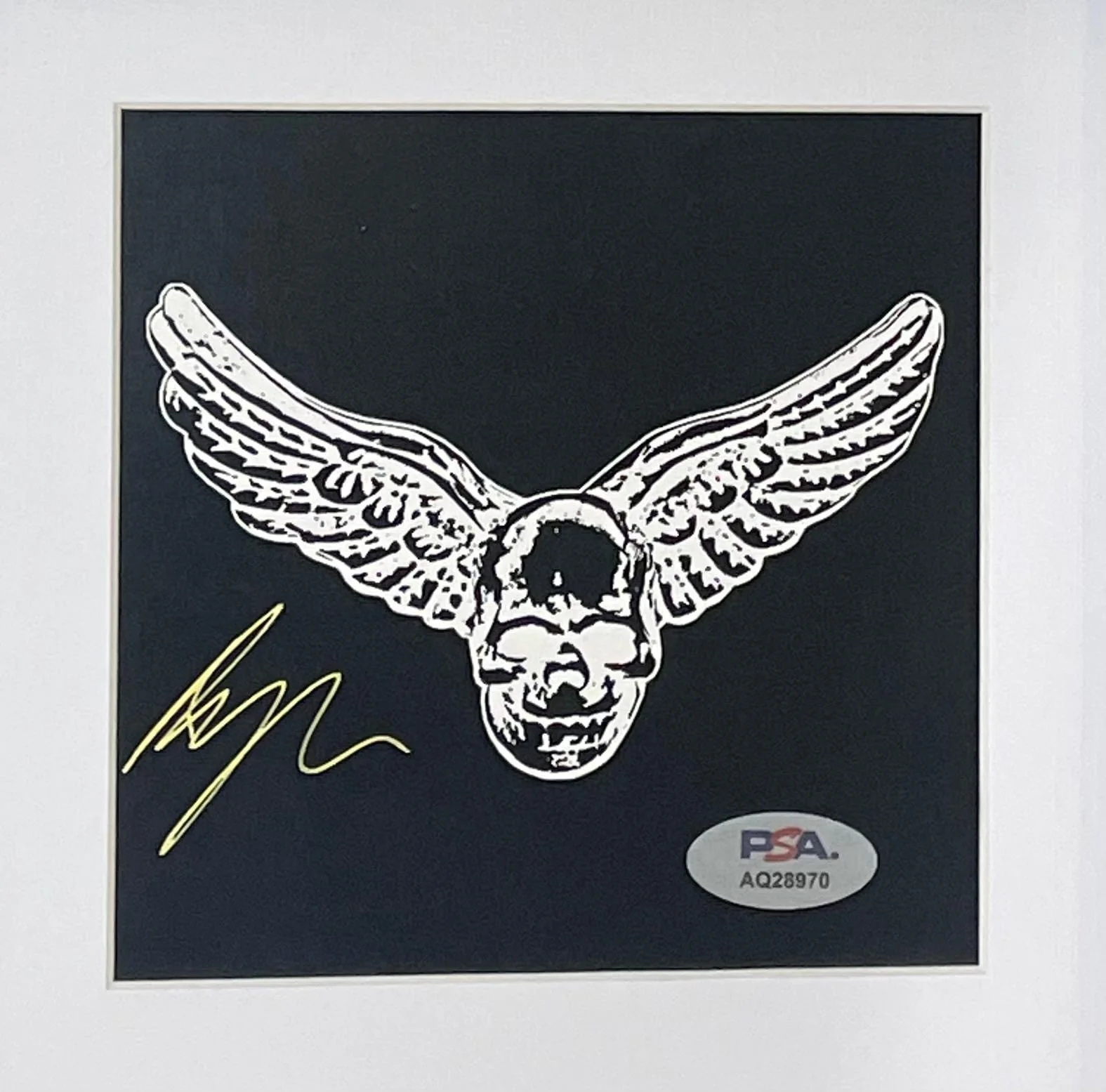 Yungblud — 🎸Yungblud Signed CD Insert Framed PSA COA “One More Time” Aerosmith (GOLD)🎸, image 2