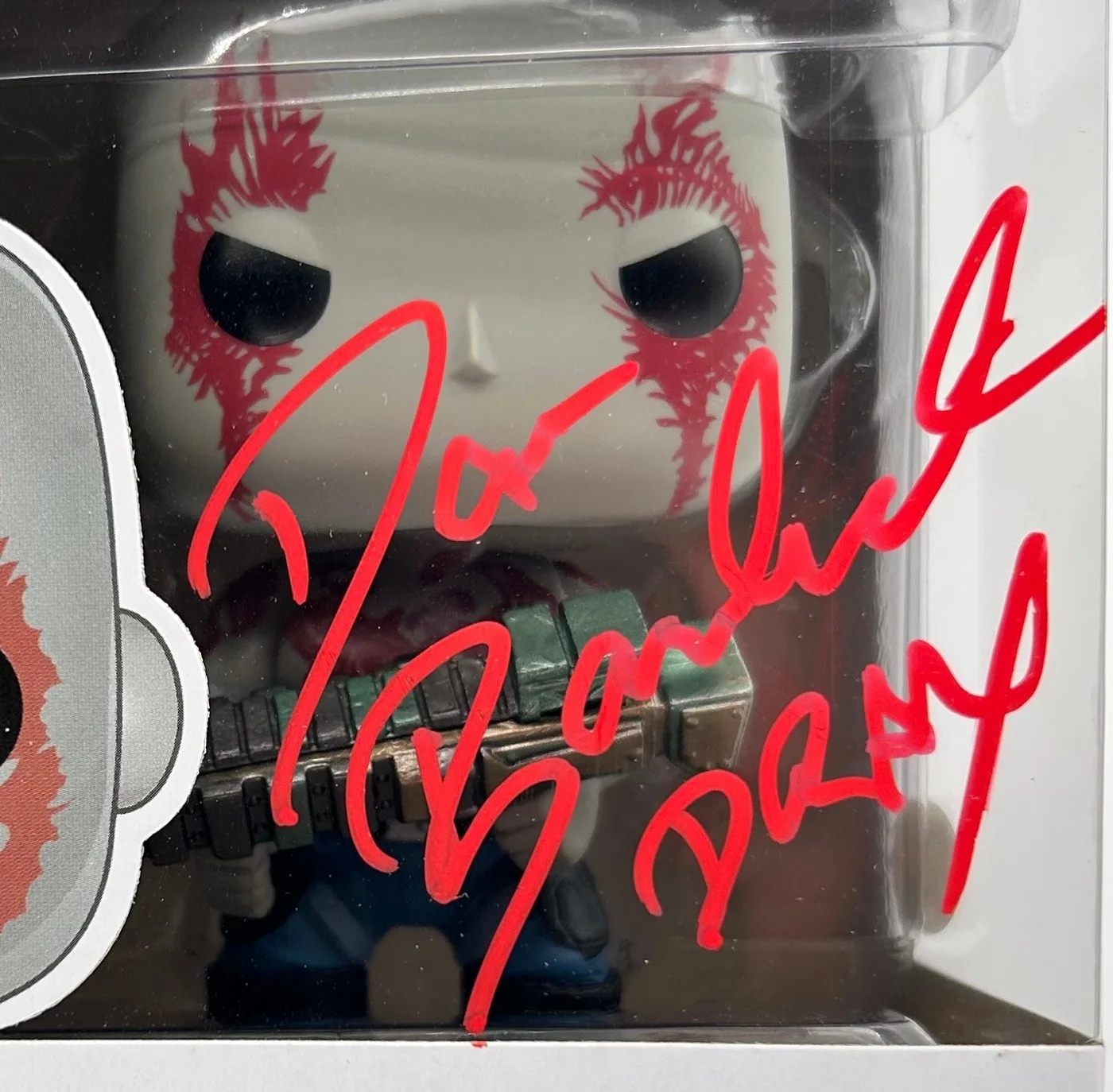 Dave Bautista — Dave Bautista Signed #200 Drax Bobble-Head Funko Pop Inscribed "Drax" (JSA COA), image 2