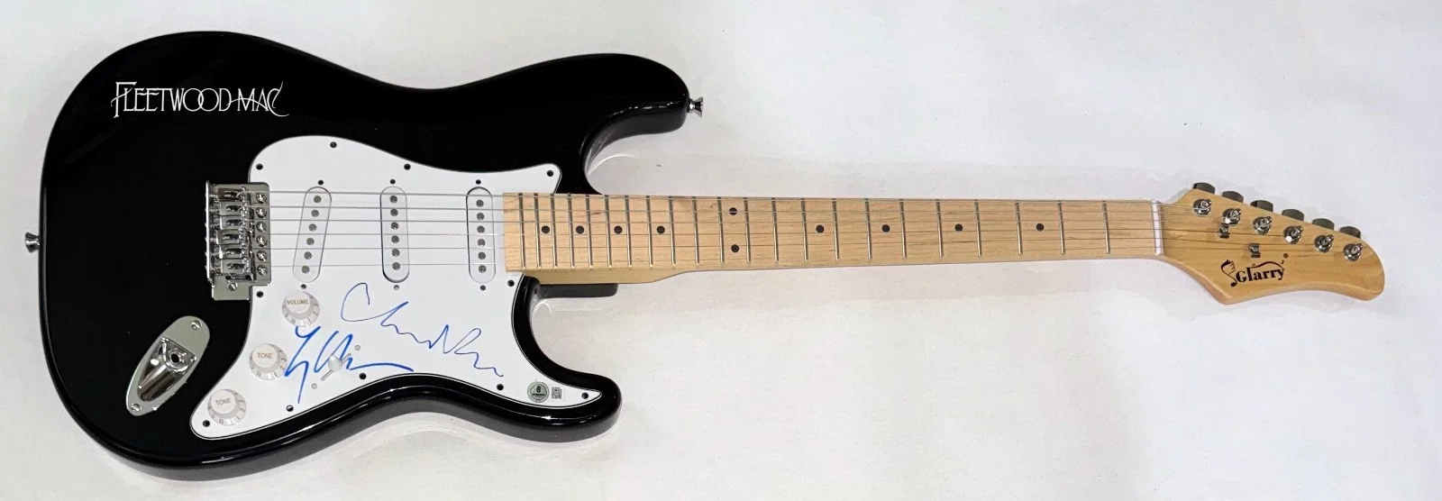 Fleetwood Mac Lindsey Buckingham Christine McVie Signed Electric Guitar Beckett, image 3