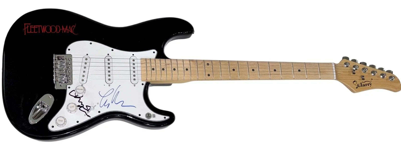 Fleetwood Mac Lindsey Buckingham Christine McVie Signed Electric Guitar BAS COA, изображение 2