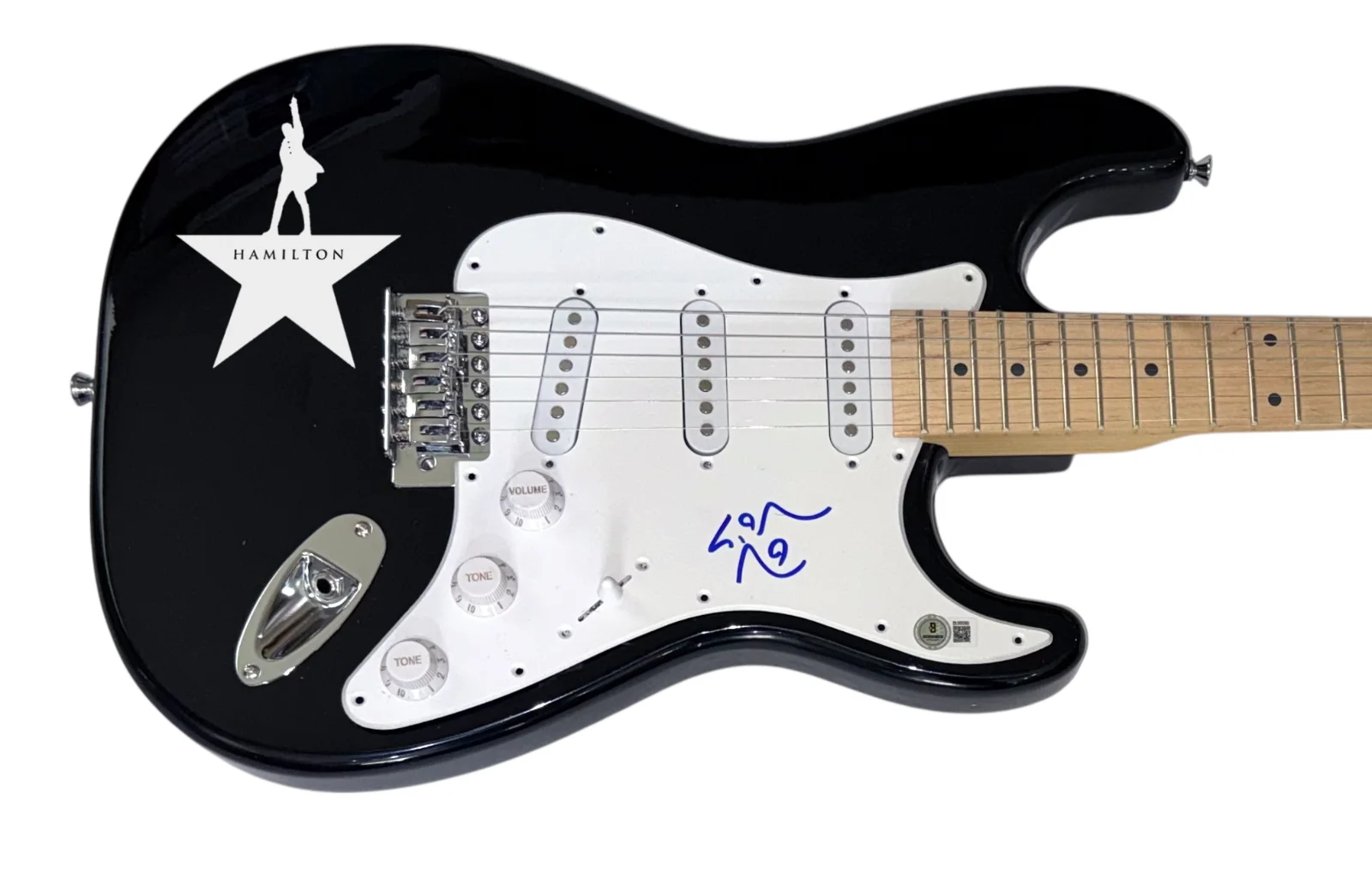 Lin Manuel Miranda "Hamilton" Signed Autograph Electric Guitar Beckett COA, image 2