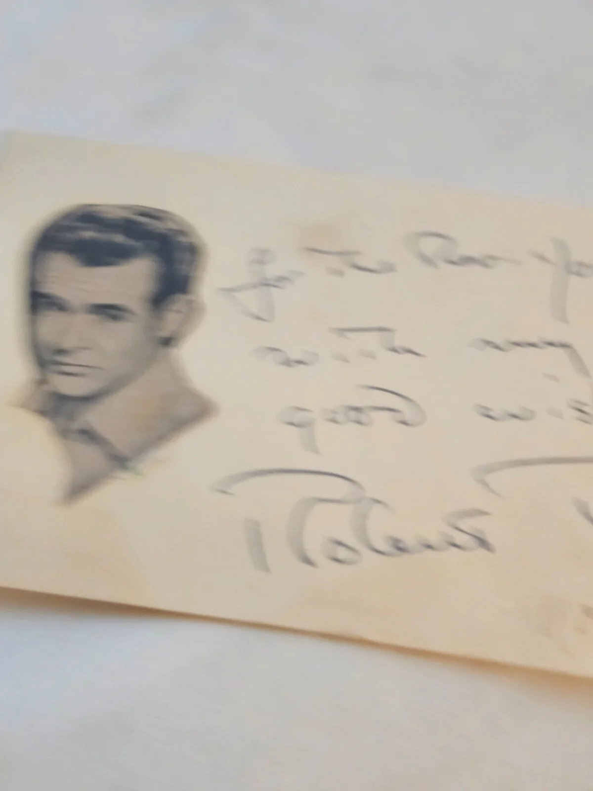 Robert Ryan actor (wild bunch ) signed 3 x 5 index card, image 4