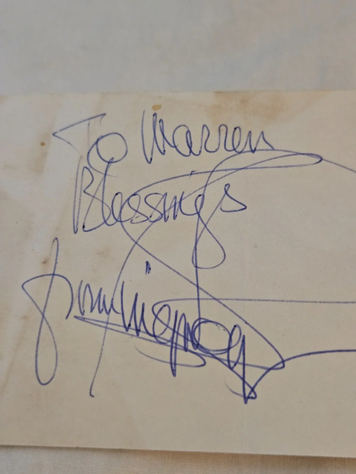 ginger rogers 1980 actress signed 3 x 5 index card not authenticated, image 2