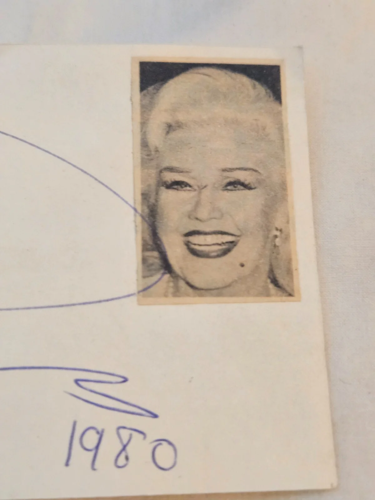 ginger rogers 1980 actress signed 3 x 5 index card not authenticated, image 3