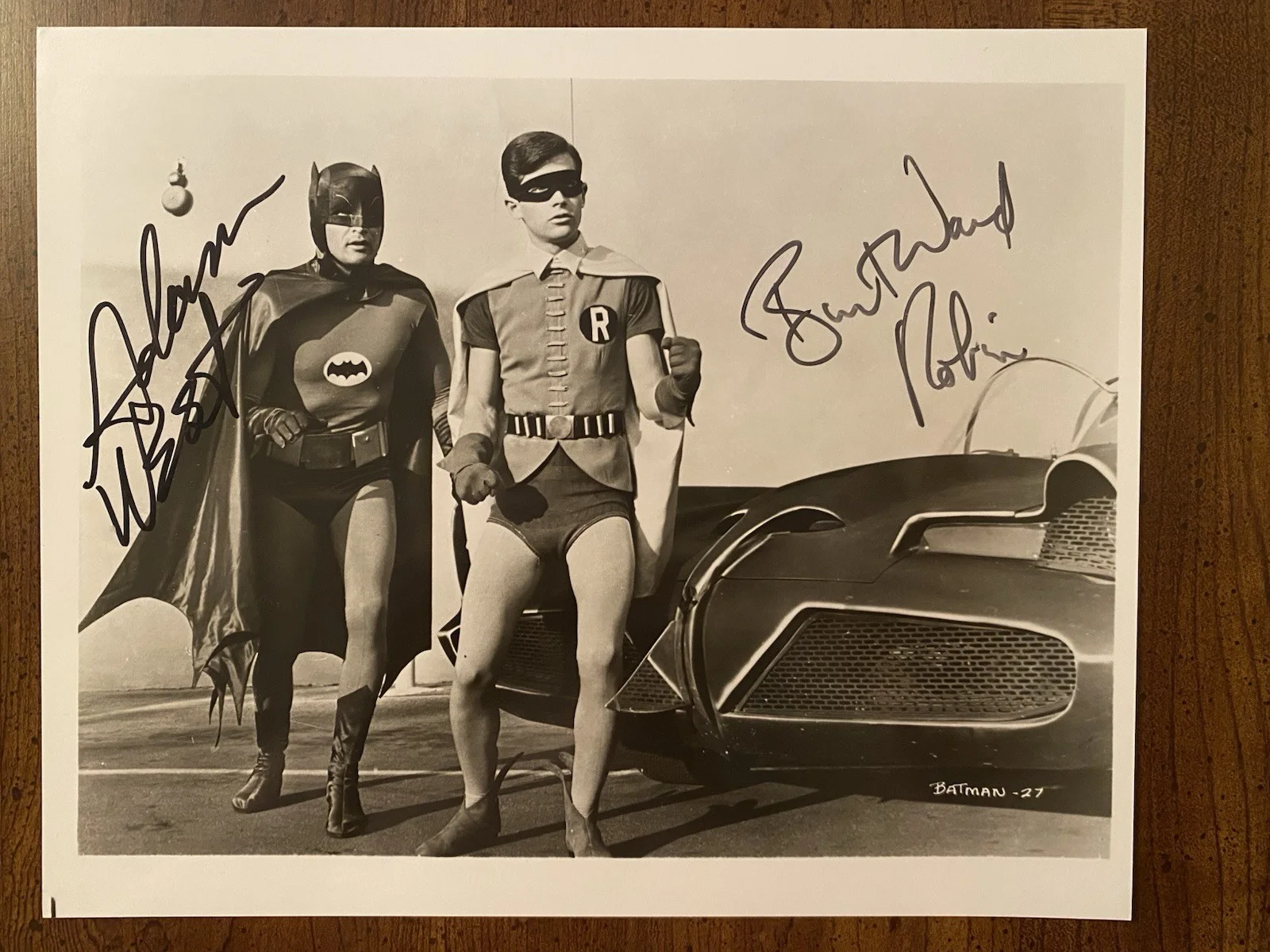 Adam West, Burt Ward — Adam West Burt Ward Signed Autographed Photo With COA Batman 66 Robin Both Dual