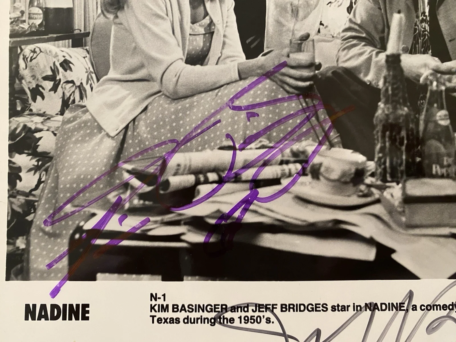 Jeff Bridges, Kim Basinger — Jeff Bridges Kim Basinger Signed Autographed Photo With COA Nadine BOTH, изображение 2