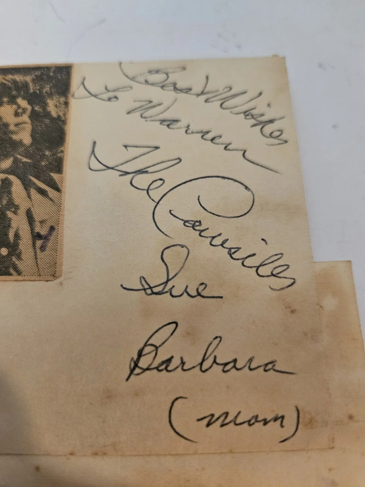 The Cowsills Signed Index Card And Letter, image 5