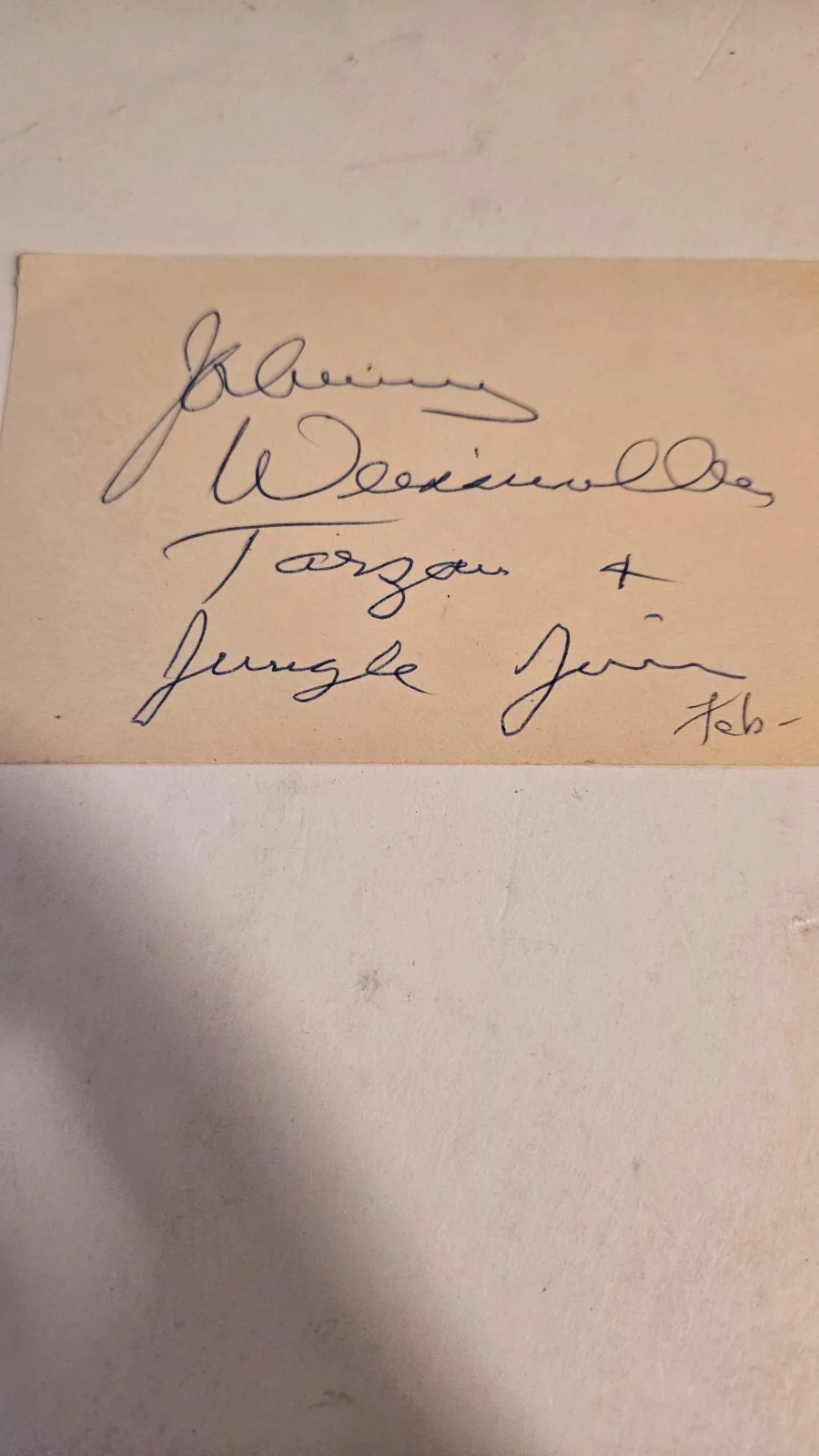 johnny weismueller sgned tarzan & jungle jim, изображение 4