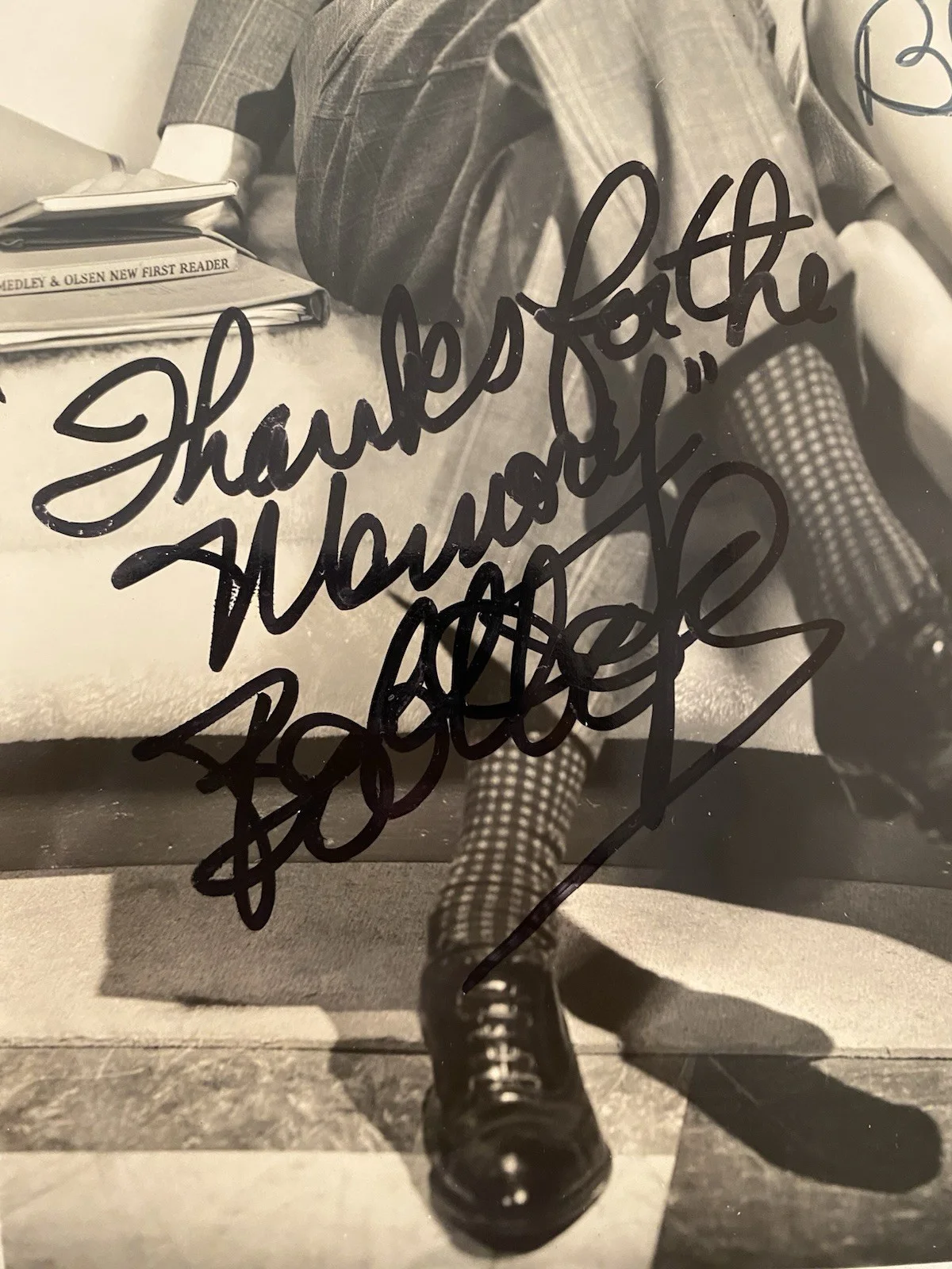 Bob Hope, Martha Raye — Bob Hope Martha Raye Signed Autographed Vintage Photo w/ COA College Swing BOTH, изображение 2