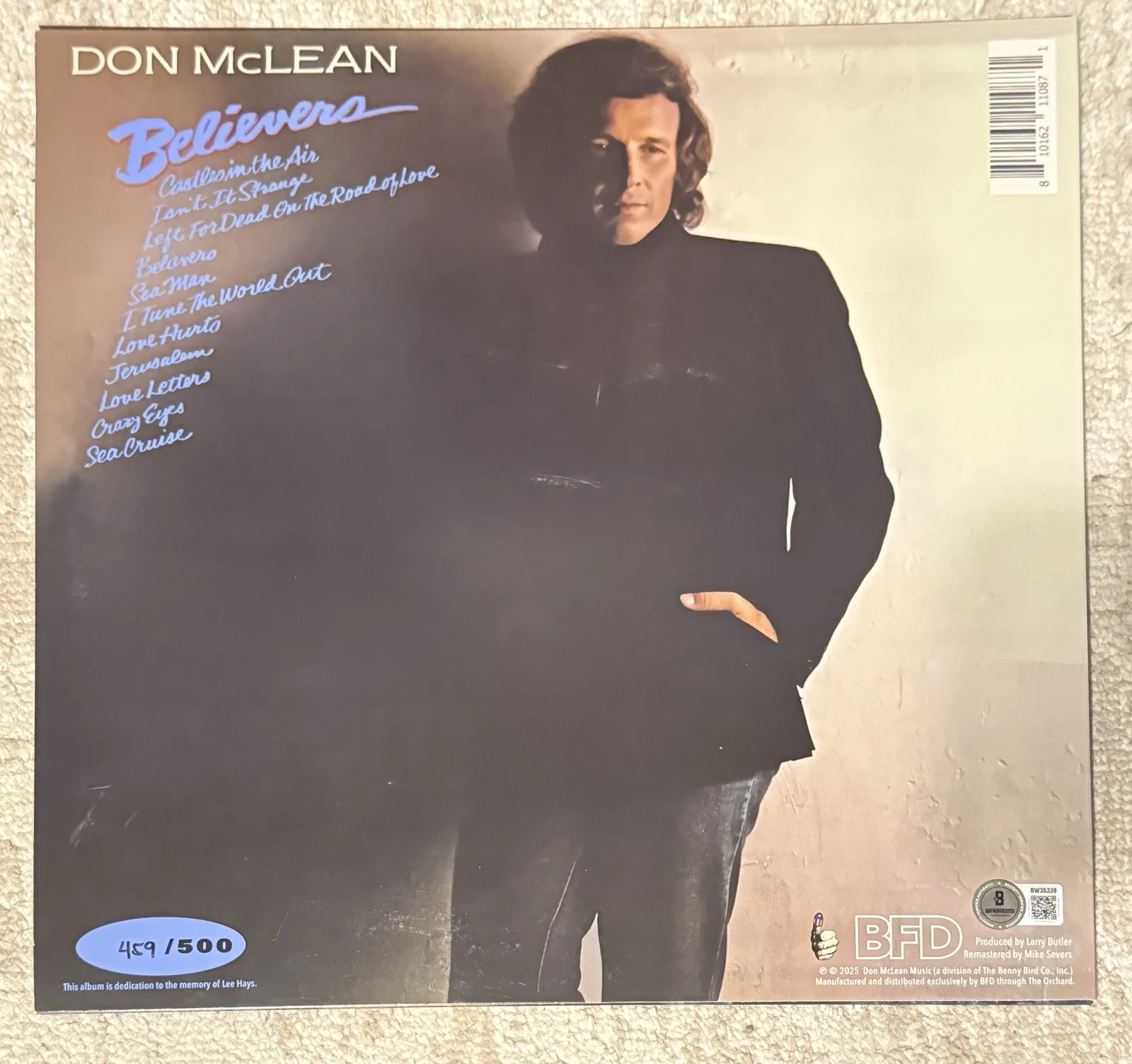 DON MCLEAN SIGNED BELIEVERS VINYL LP - BECKETT COA, image 2