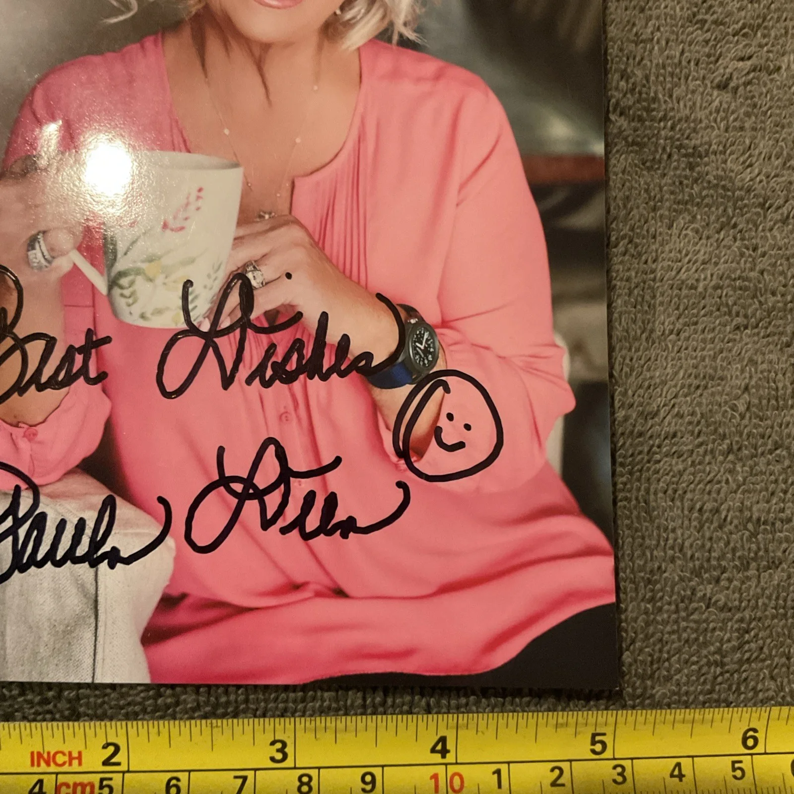 Paula Dean — Paula Deen TV Host & Actress Hand Signed 5X7 Photo "Paula's Home Cooking" No Coa, изображение 4