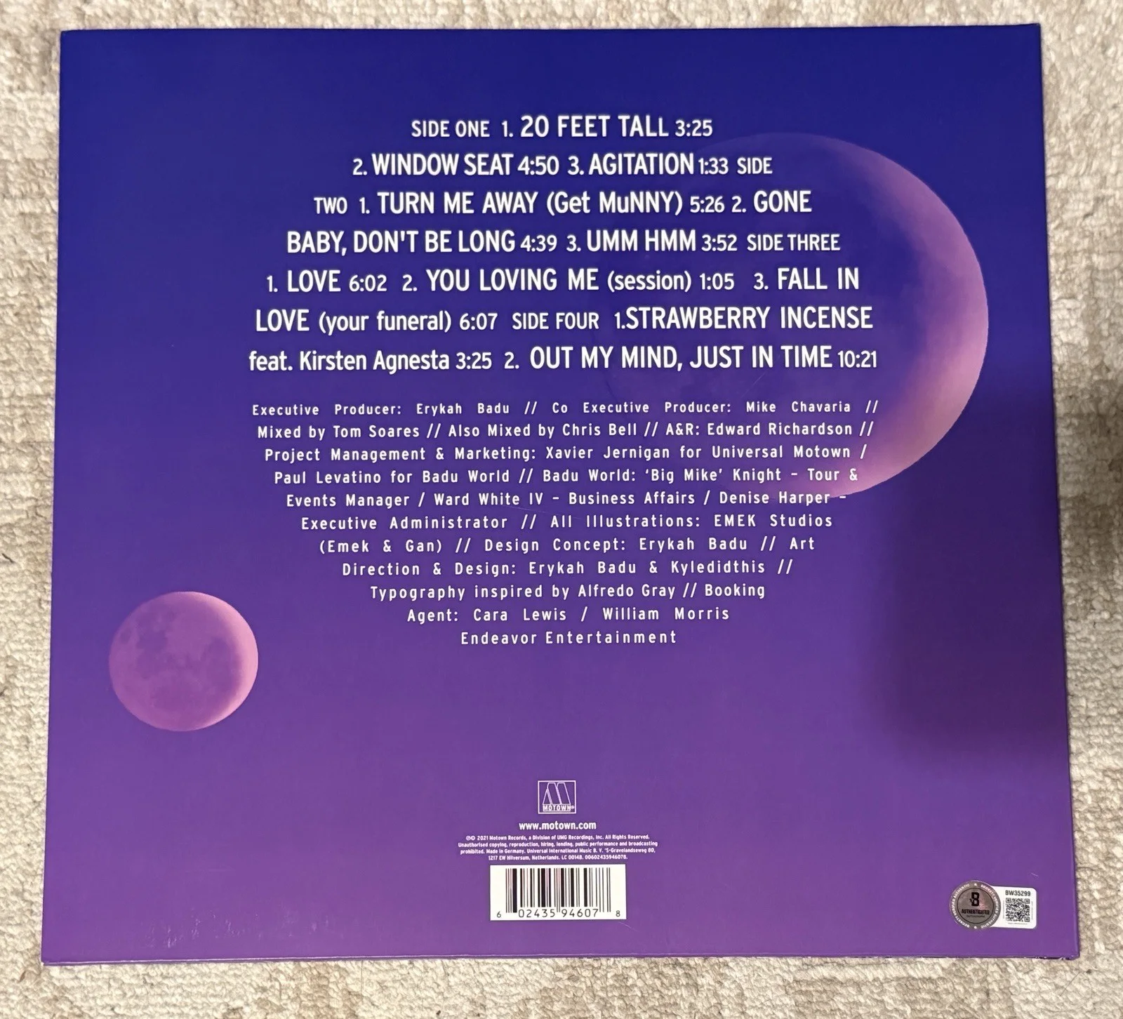 ERYKAH BADU SIGNED NEW AMERYKAH PART TWO VINYL LP - BECKETT COA, изображение 2