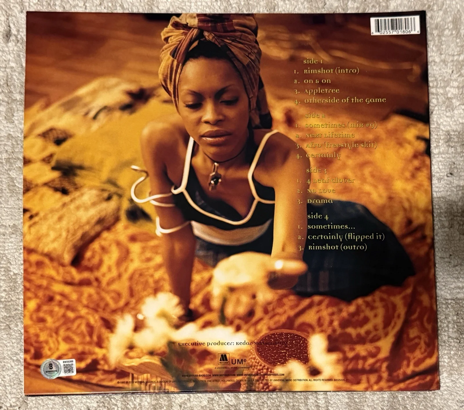 ERYKAH BADU SIGNED BADUIZM VINYL LP - BECKETT COA, image 2