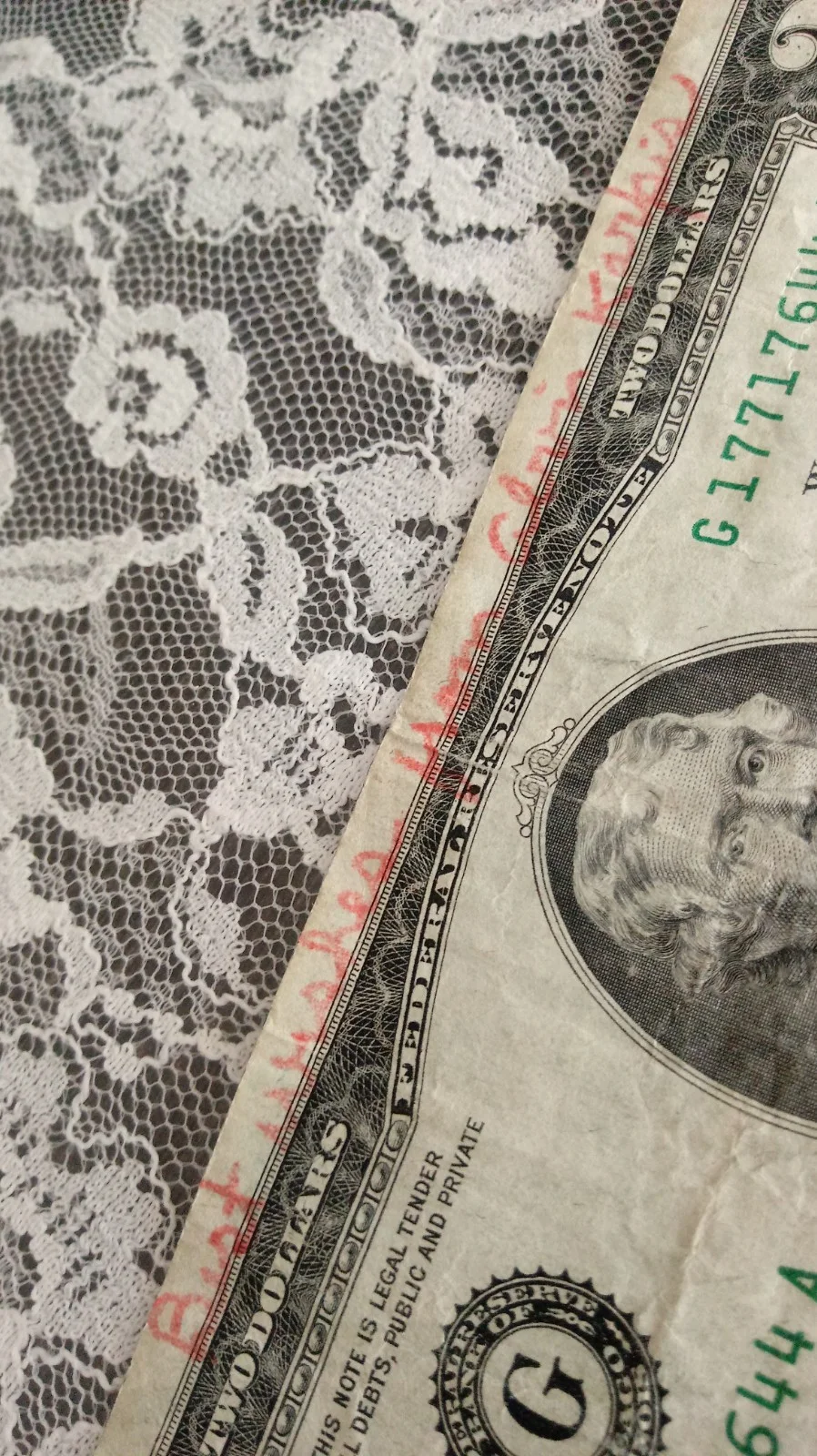 ALVIN KARPIS — SIGNED Public Enemy Number One ALVIN KARPIS Alcatraz $2 Bill AUTOGRAPHED RARE, изображение 2