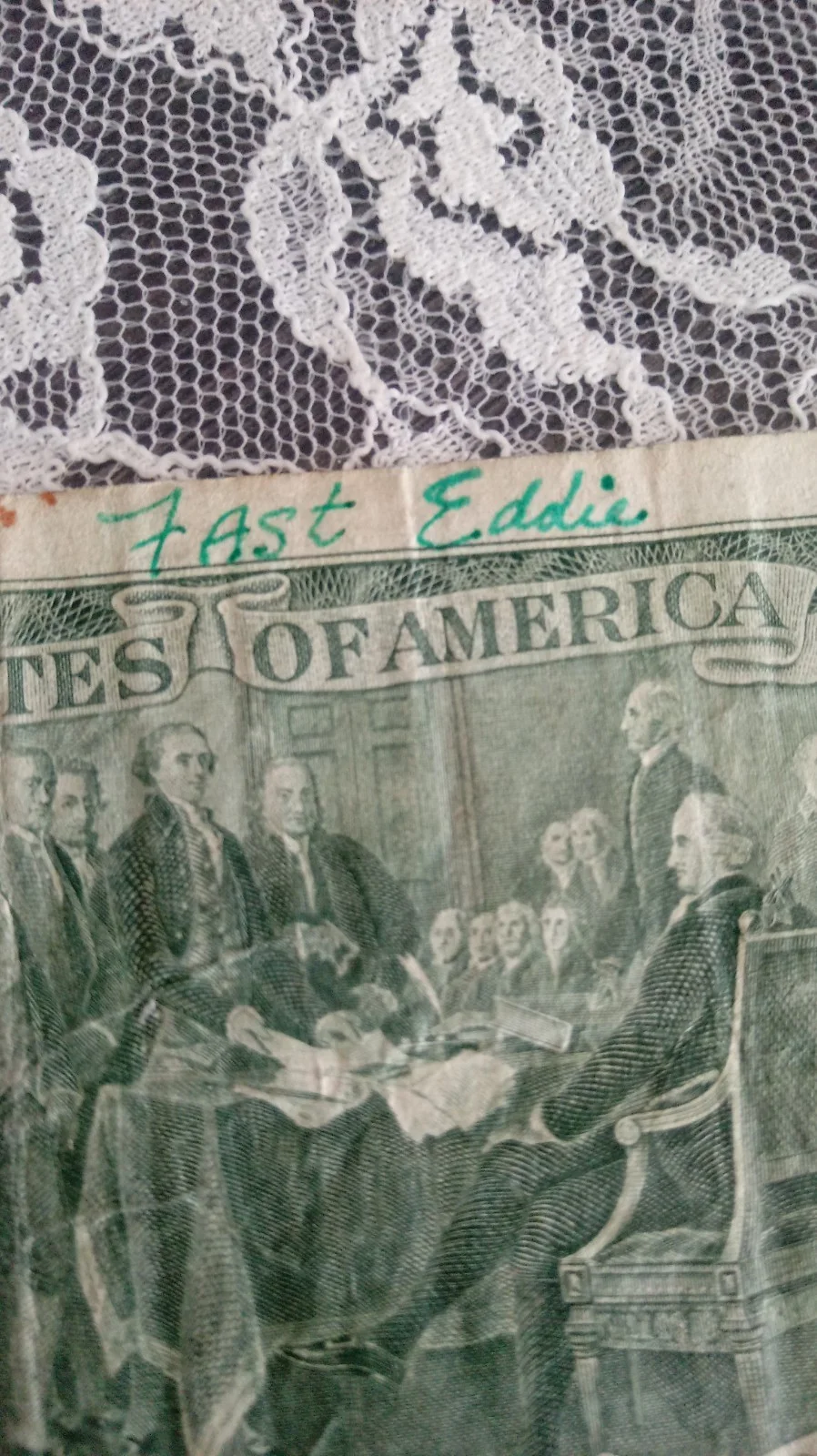 ALVIN KARPIS — SIGNED Public Enemy Number One ALVIN KARPIS Alcatraz $2 Bill AUTOGRAPHED RARE, изображение 5