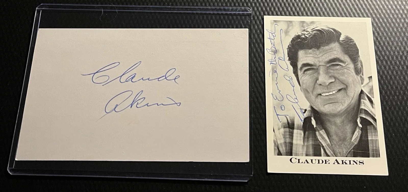 Claude Akins — Claude Akins Hollywood Actor Signed Index Card w/ COA & Top Loader, image 3