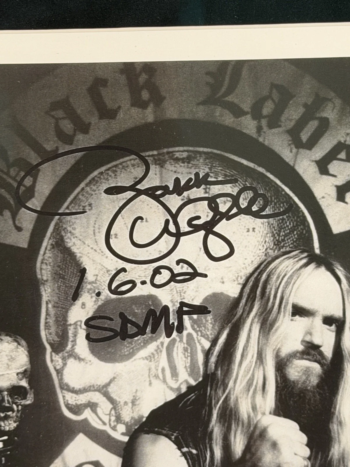 Signed Zakk Wylde Black Label Society Framed Promo Photo 2002 Autograph, изображение 5