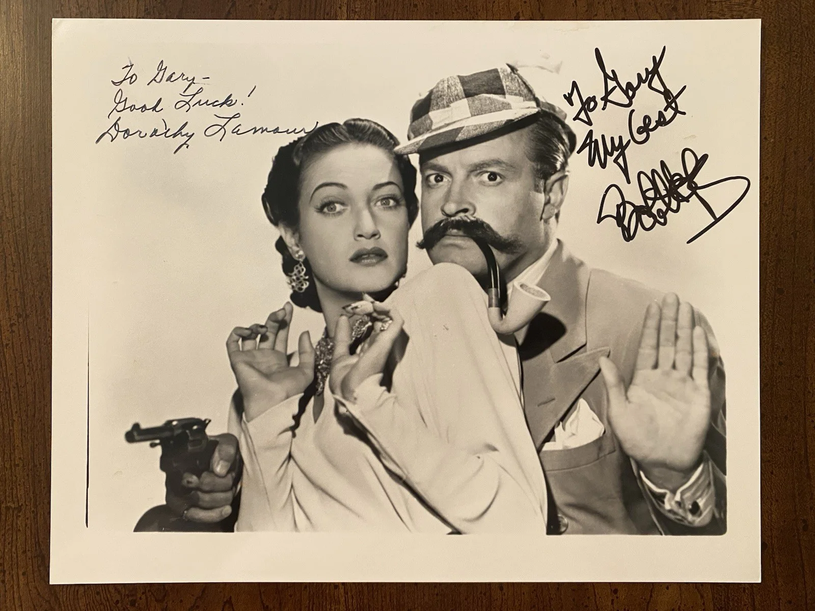 Bob Hope, Dorothy Lamour — Bob Hope Dorothy Lamour Signed Autographed Photo With COA My Favorite Brunette