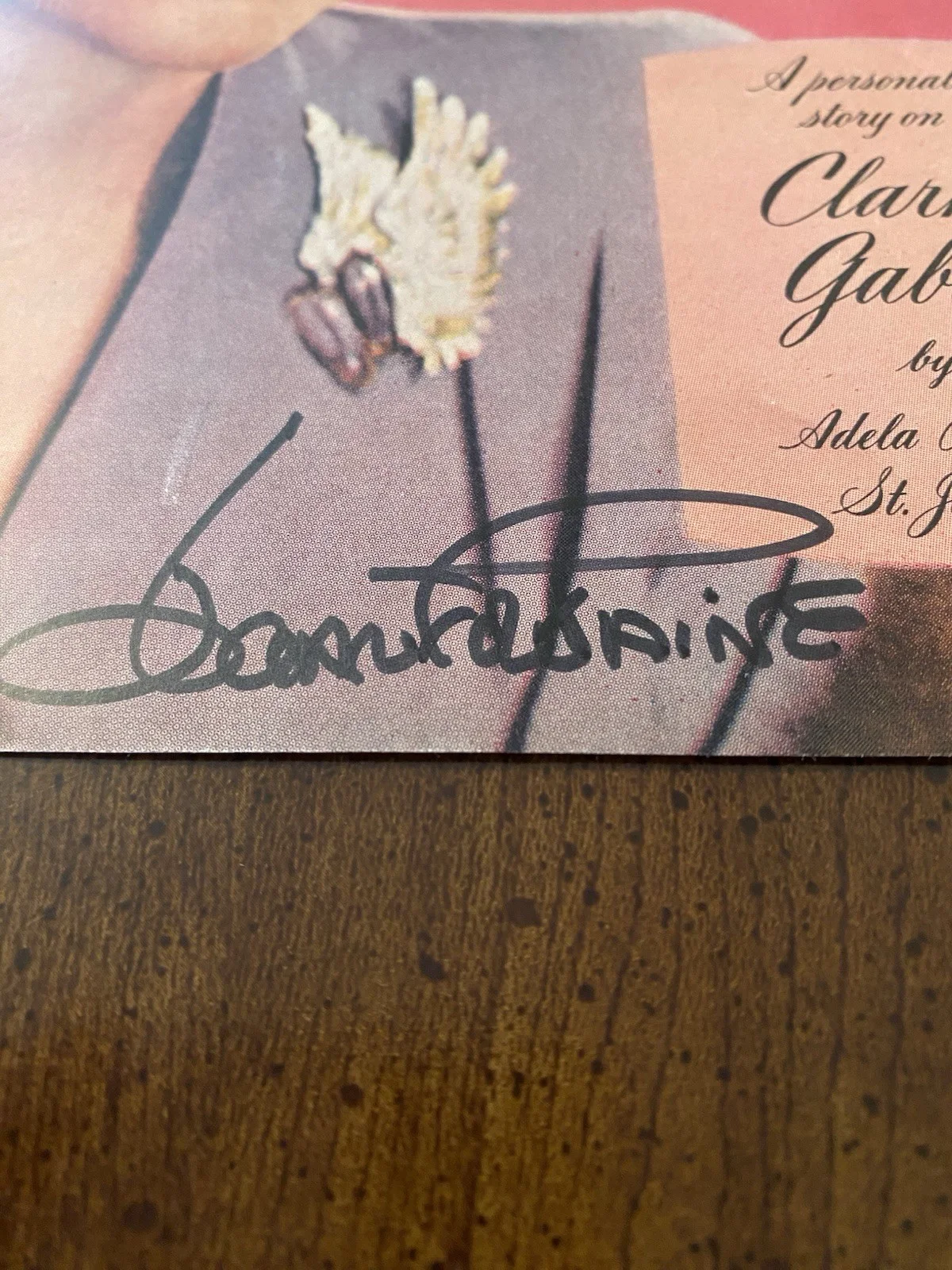 Joan Fontaine — Joan Fontaine Signed Autographed Vintage Photoplay Magazine With COA, изображение 3