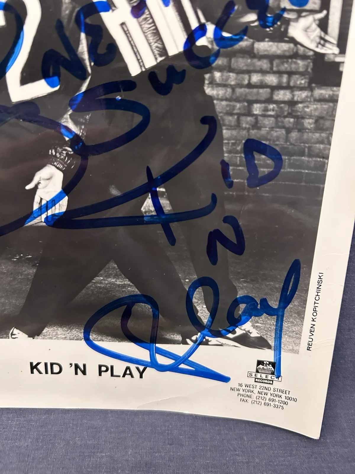 ~1991 SIGNED Photo KID 'N PLAY R&B Rap Vintage Music Hip Hop Rare, изображение 3
