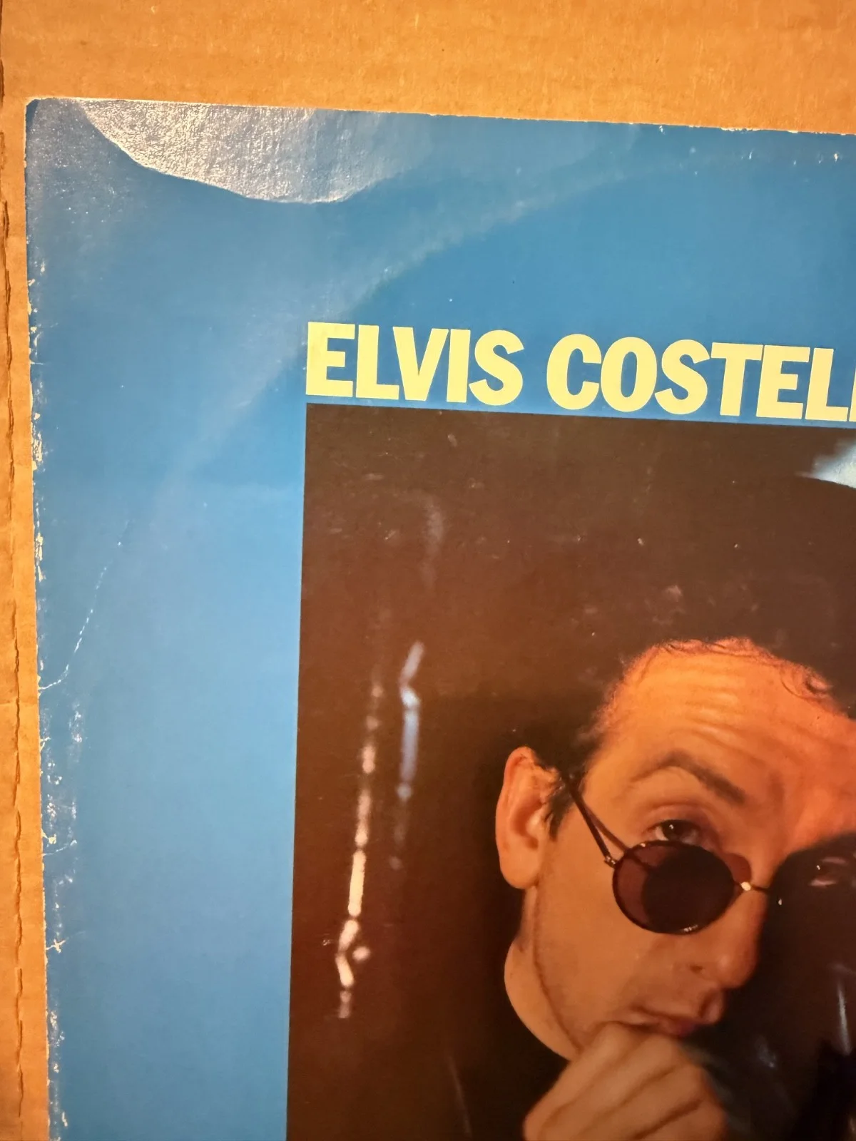 Elvis Costello signed Blue Chair 12" lp, image 2