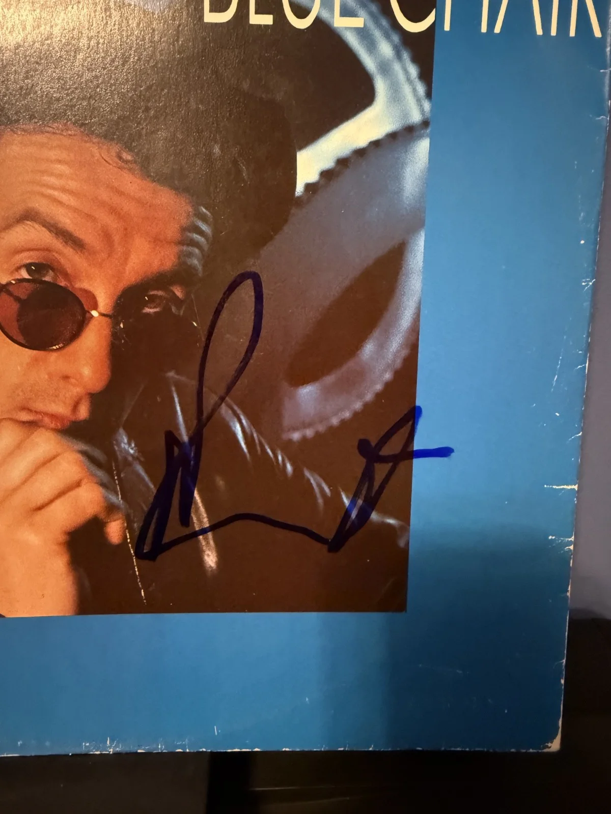 Elvis Costello signed Blue Chair 12" lp, image 3