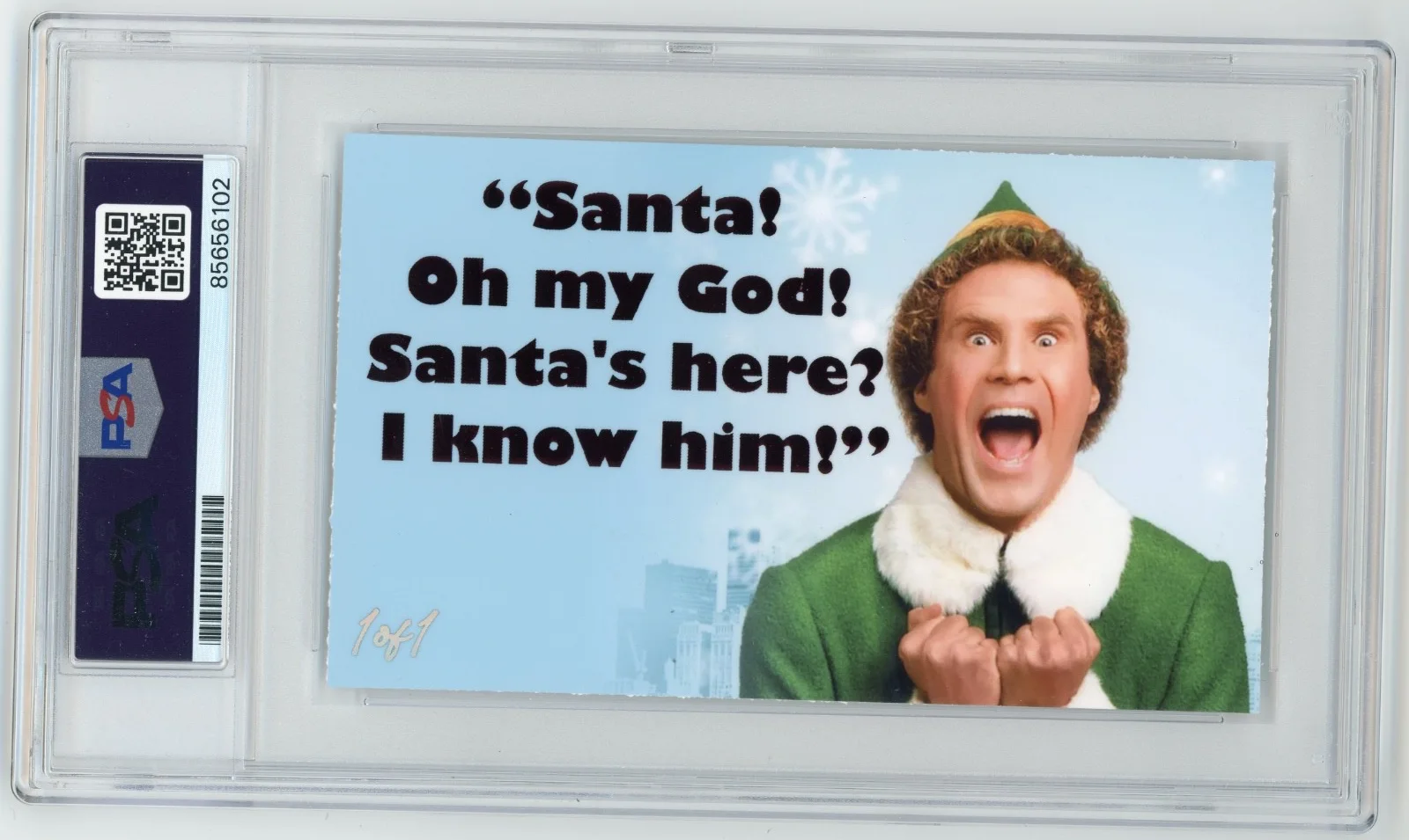 Will Ferrell — Will Ferrell Signed Cut Custom Buddy the Elf Card PSA DNA Slabbed AUTO, image 2