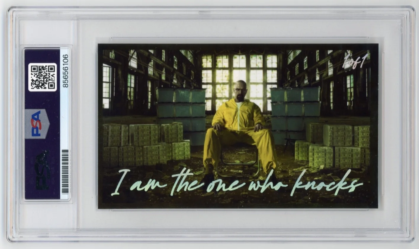 Bryan Cranston — Bryan Cranston Signed Cut Custom Breaking Bad Card PSA DNA Slabbed AUTO, image 2