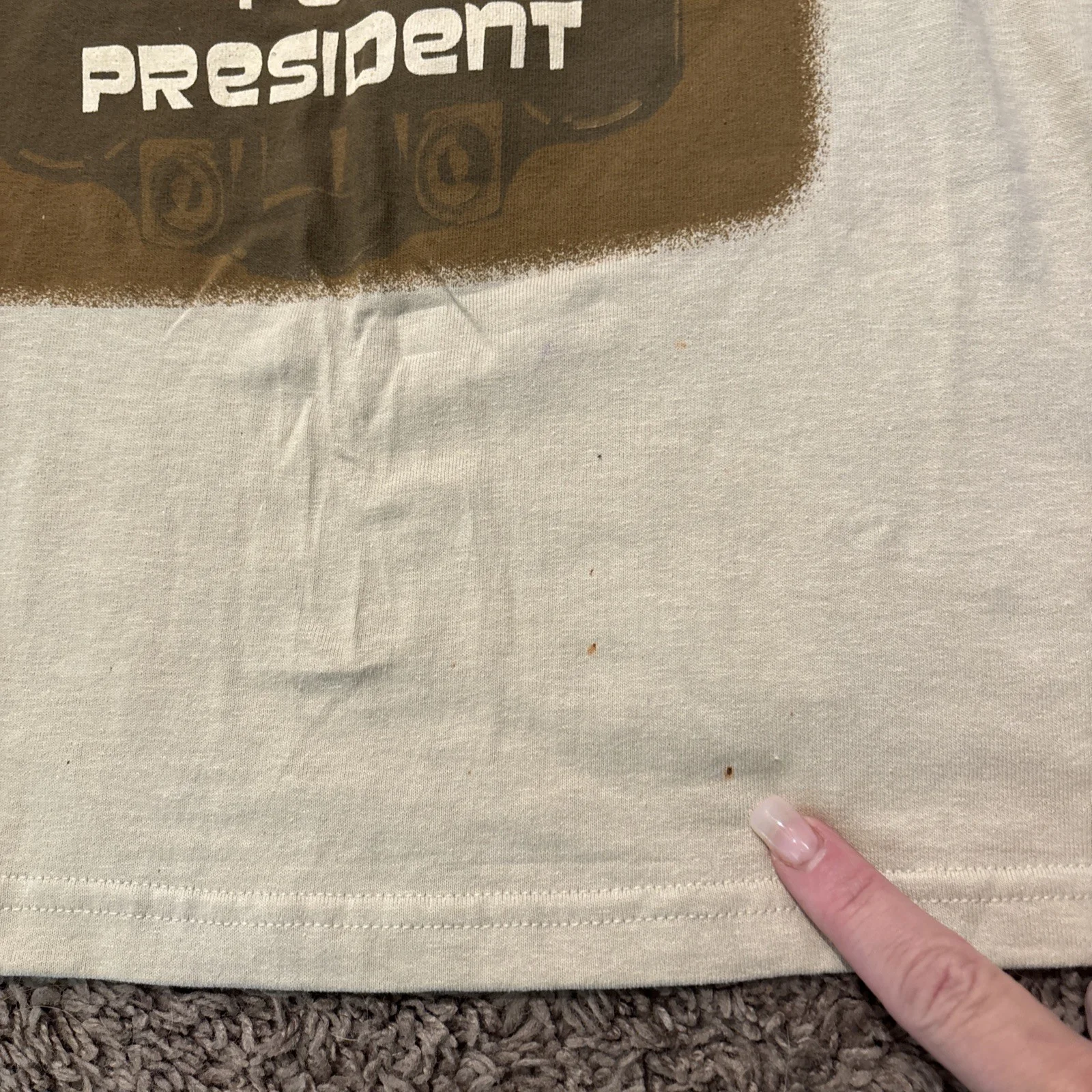Carlos Mencia — CARLOS MENCIA autographed Medium Unisex tee shirt "Carlos for President", image 2