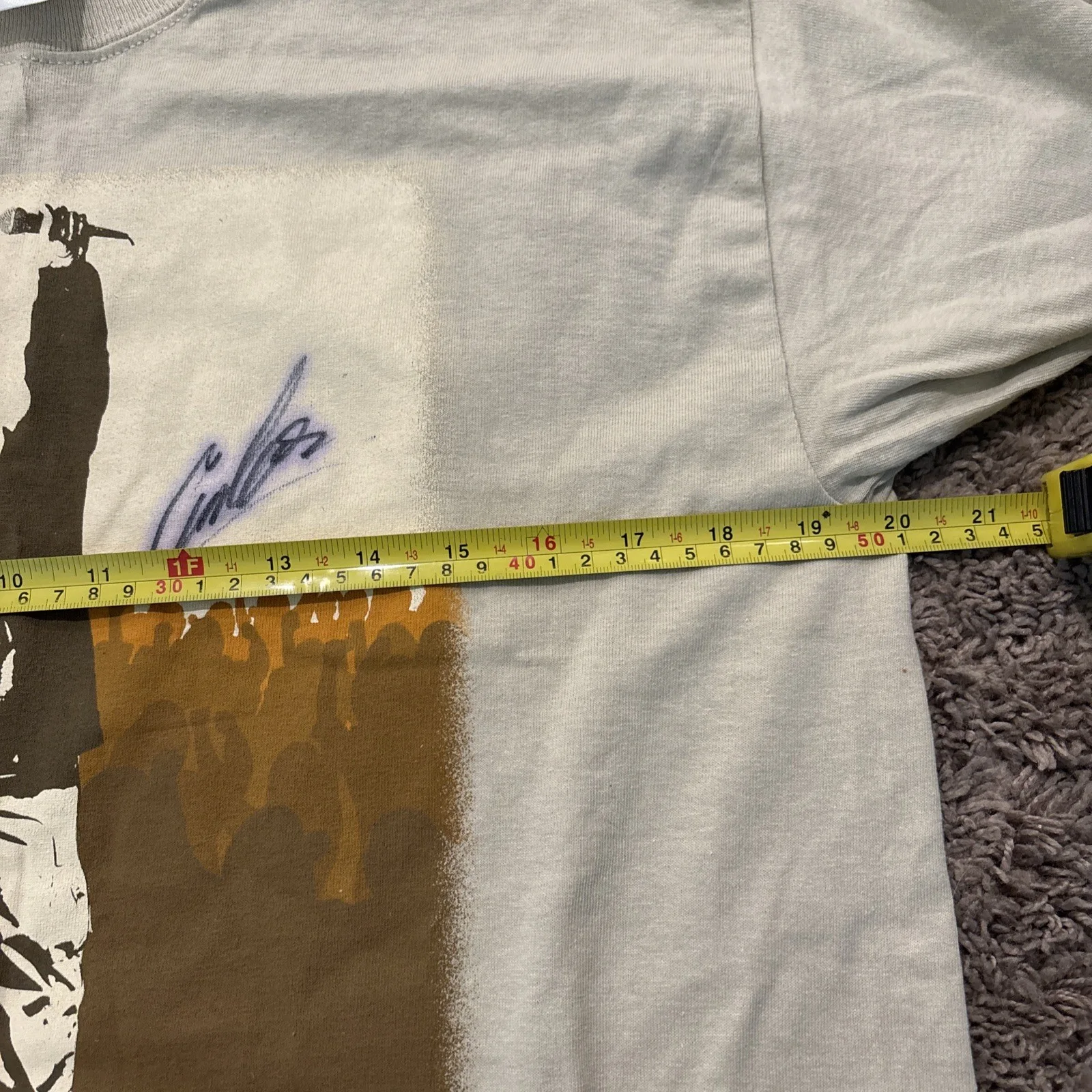 Carlos Mencia — CARLOS MENCIA autographed Medium Unisex tee shirt "Carlos for President", image 5