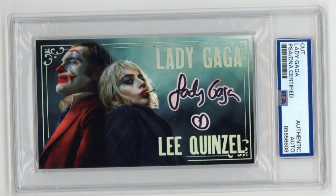 Lady Gaga — Lady Gaga Signed Cut Custom Joker Lee Quinzel Card PSA DNA Slabbed AUTO