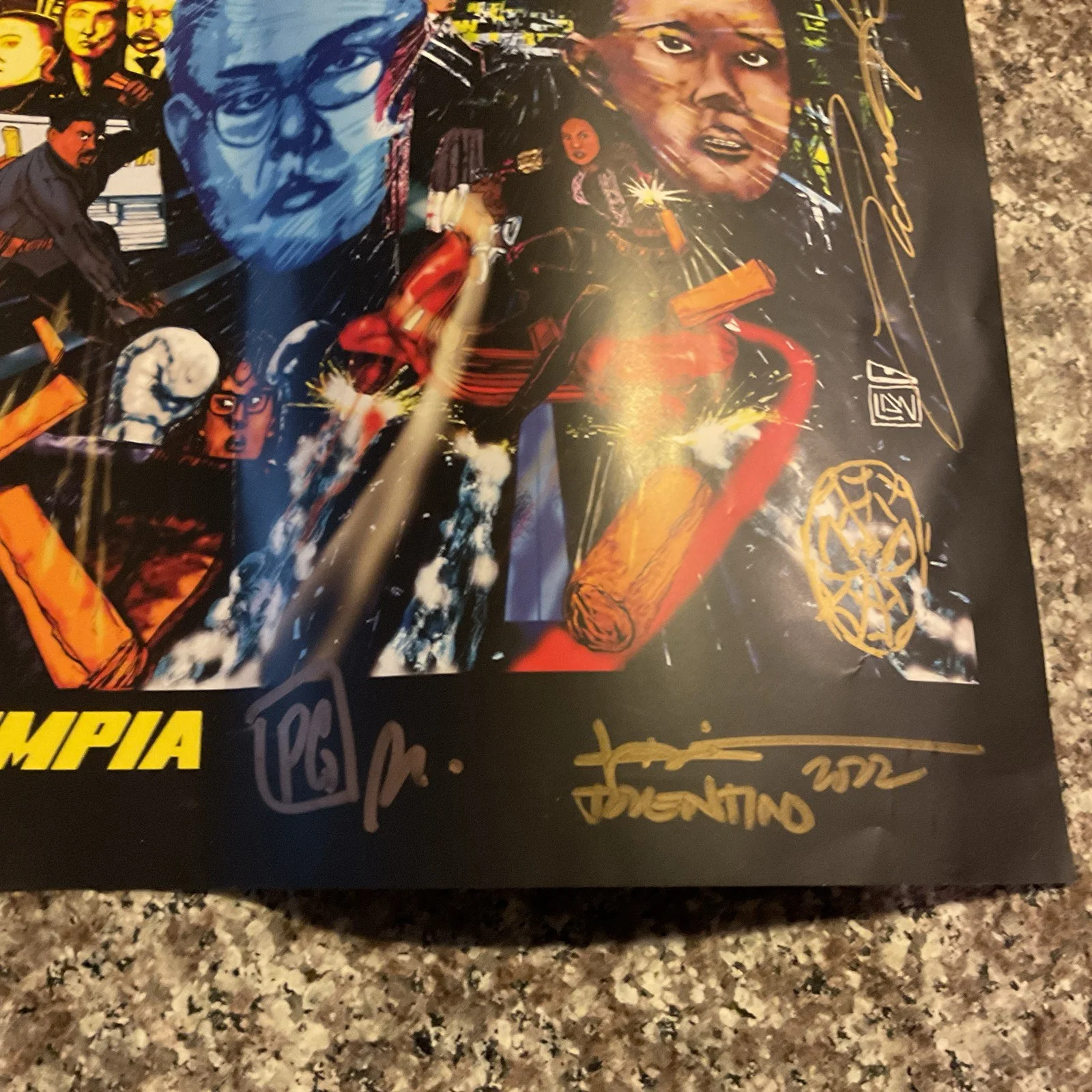 2022 SDCC WONDERCON LUMPIA WITH A VENGEANCE FILM POSTER W/ 8 SIGNATURES #2, изображение 4